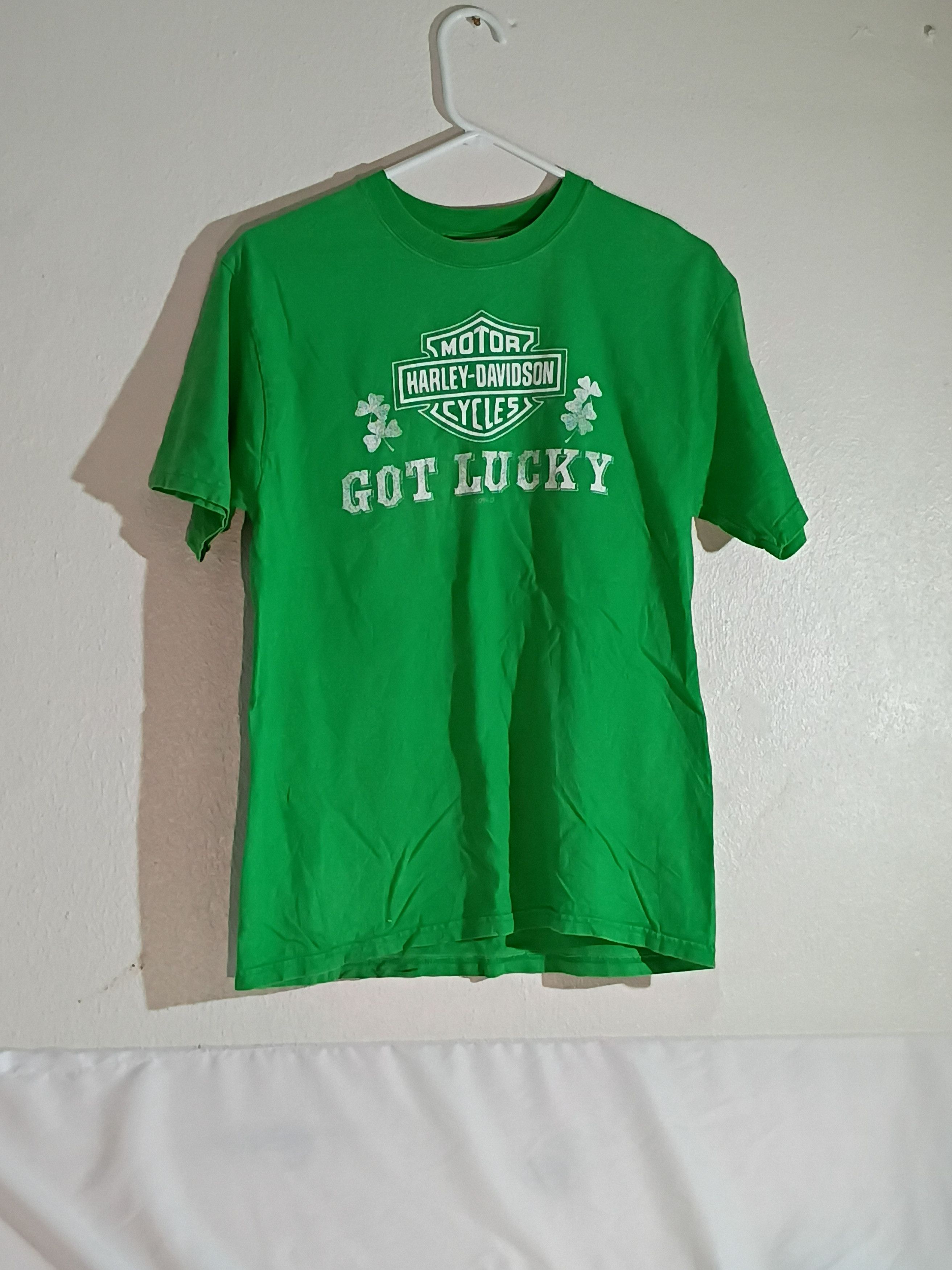 Harley Davidson Men's Vintage Harley Davidson, Got Lucky Dublin, Ireland Size US M / EU 48-50 / 2 - 1 Thumbnail