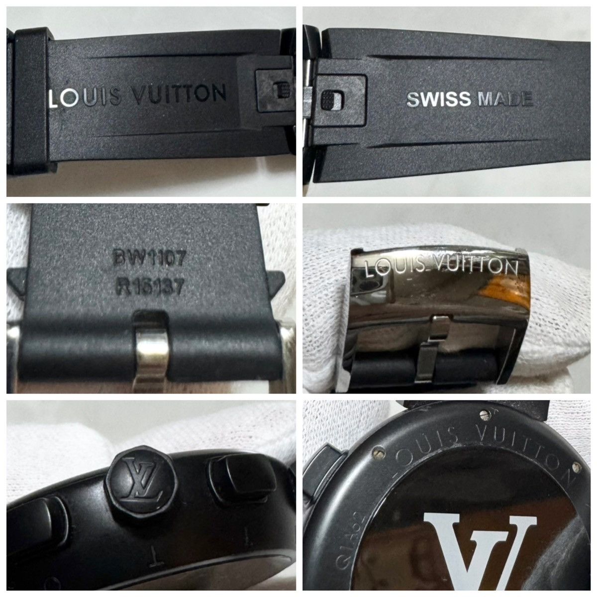 Louis Vuitton Authentic Louis Vuitton Tambour Black TO4139 Q1A62 Monogram Size ONE SIZE - 2 Thumbnail
