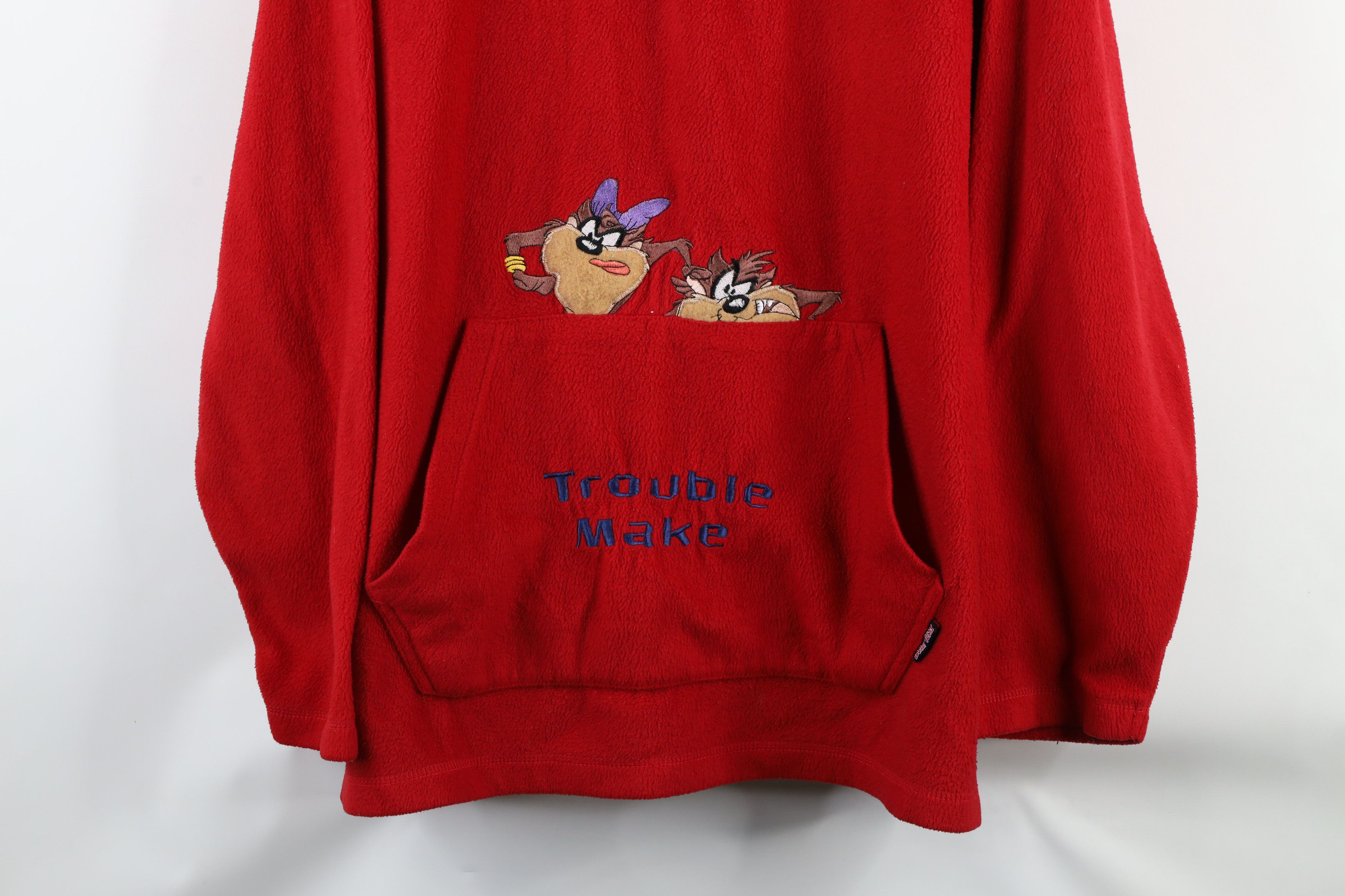 Vintage Vintage 90s Looney Tunes Taz She Devil Fleece Hoodie Size 4XL / US 24-26 - 3 Thumbnail