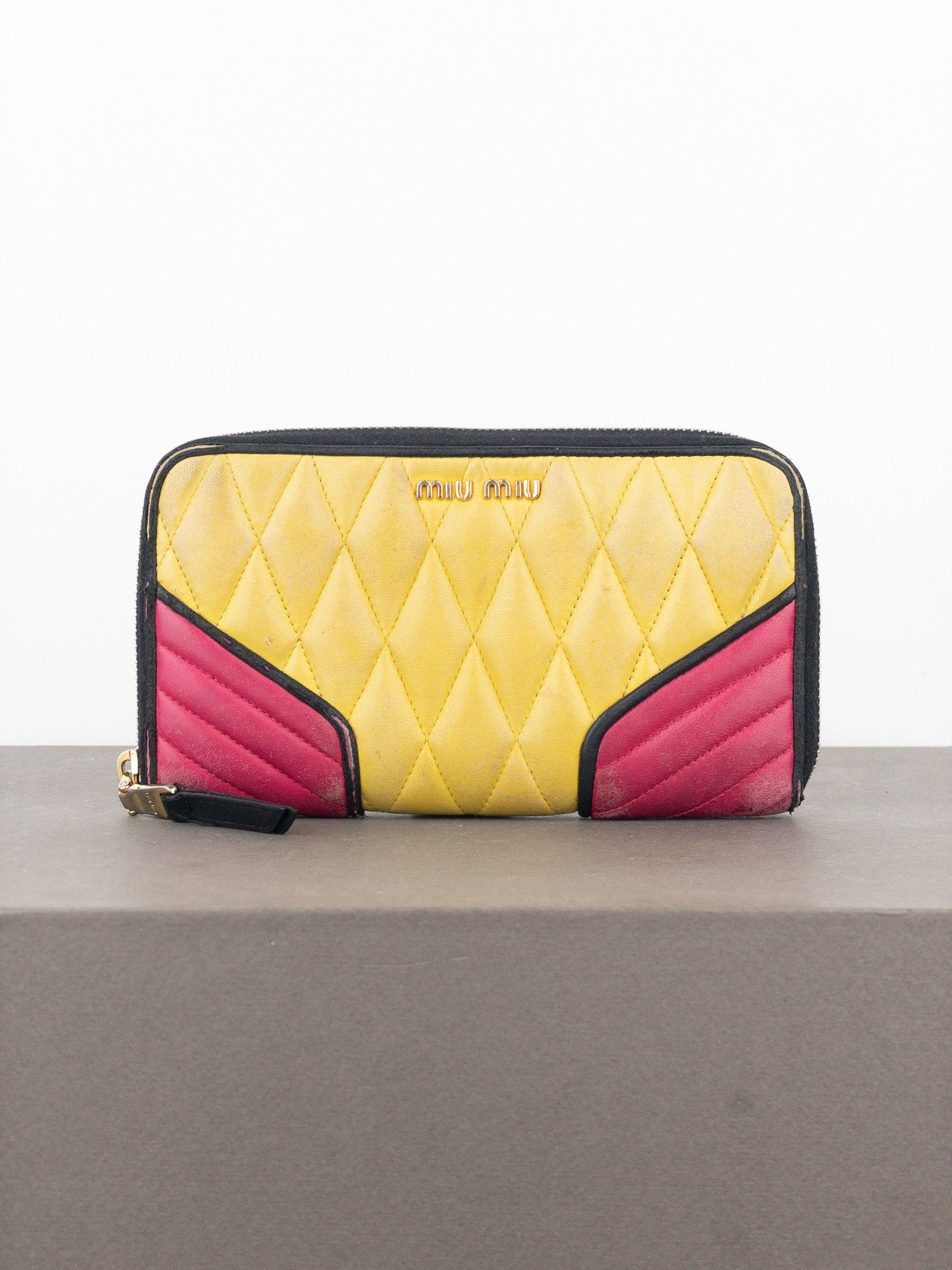 Miu Miu 2000s Quilted Biker Zipper Wallet Size ONE SIZE - 1 Thumbnail
