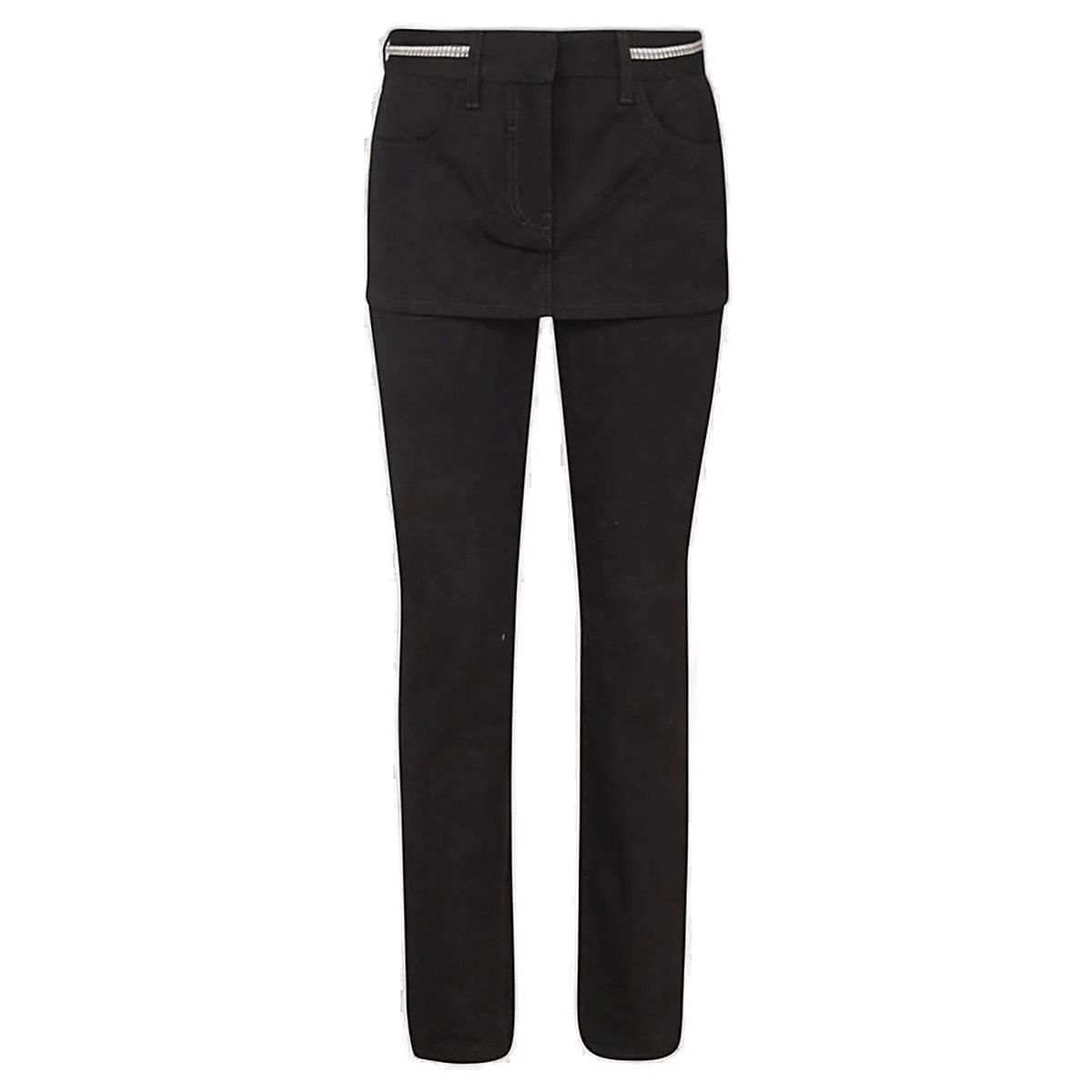 Givenchy o1loc1c0824 Skirt Effect Jeans in Black Size 28" / US 6 / IT 42 - 1 Thumbnail
