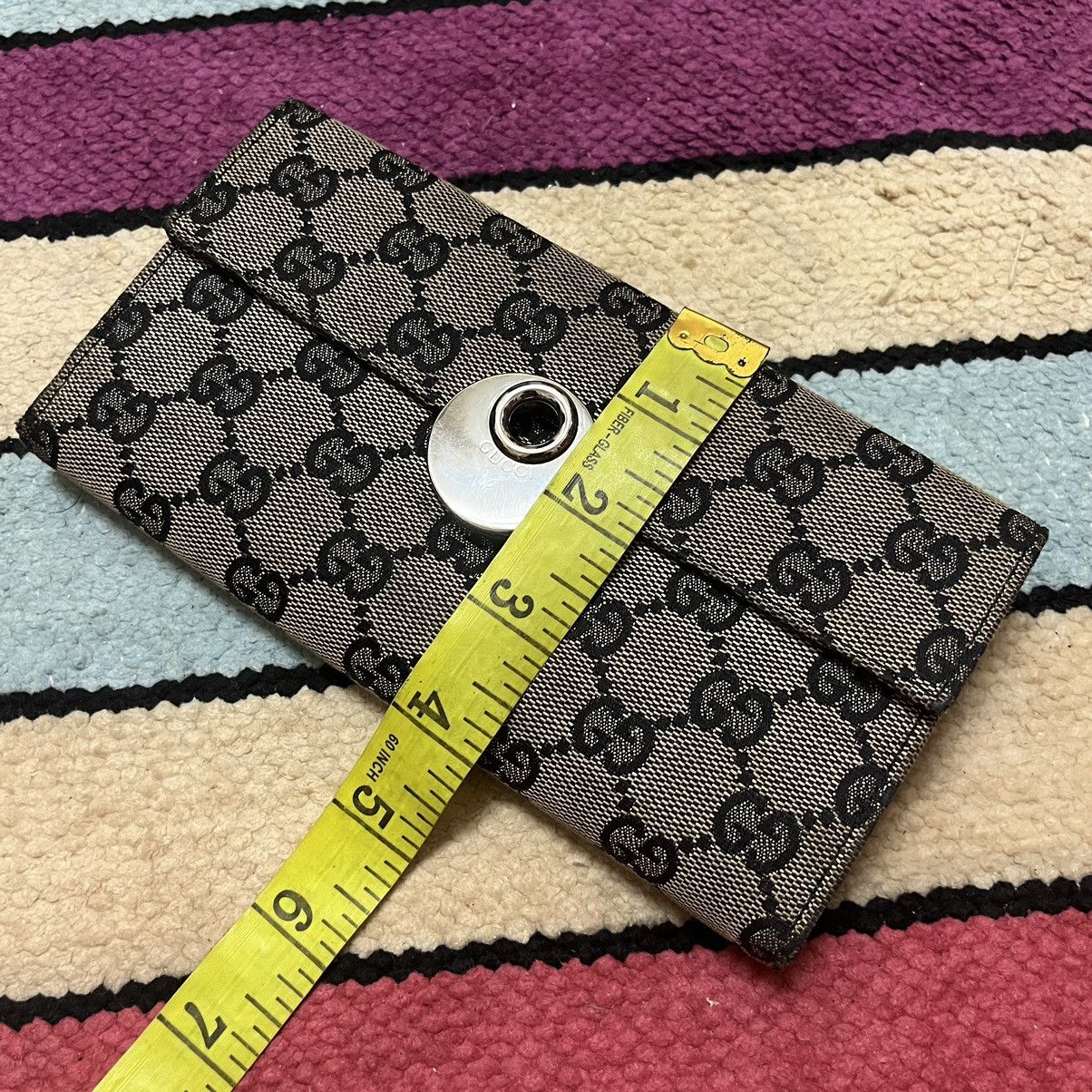 Gucci × Vintage Authentic Vintage Gucci Flap GG Monogram Long Wallet Size ONE SIZE - 13 Thumbnail