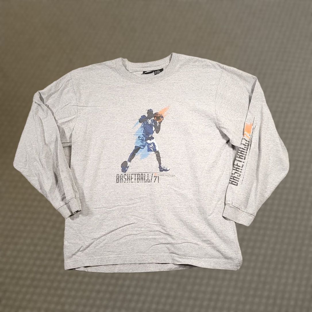 Starter VINTAGE Starter Shirt Men Large Gray Long Sleeve Basketball 90s Y2K Sports Size US L / EU 52-54 / 3 - 1 Thumbnail