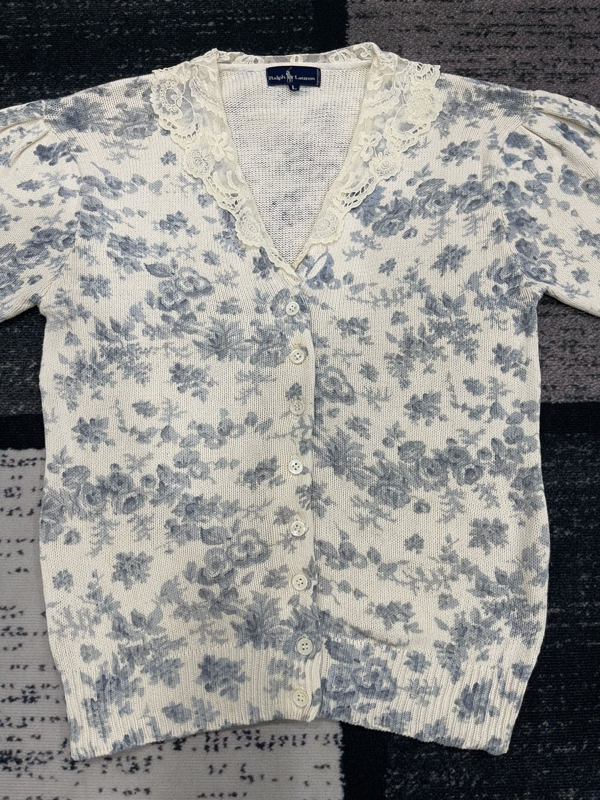 Vintage Vintage Ralph Lauren Floral Button Knit Size S / US 4 / IT 40 - 5 Thumbnail