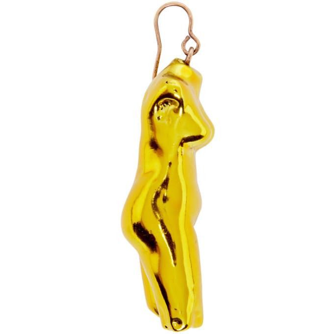Marni Marni Gold Single Statue Pop Earring Size ONE SIZE - 2 Thumbnail