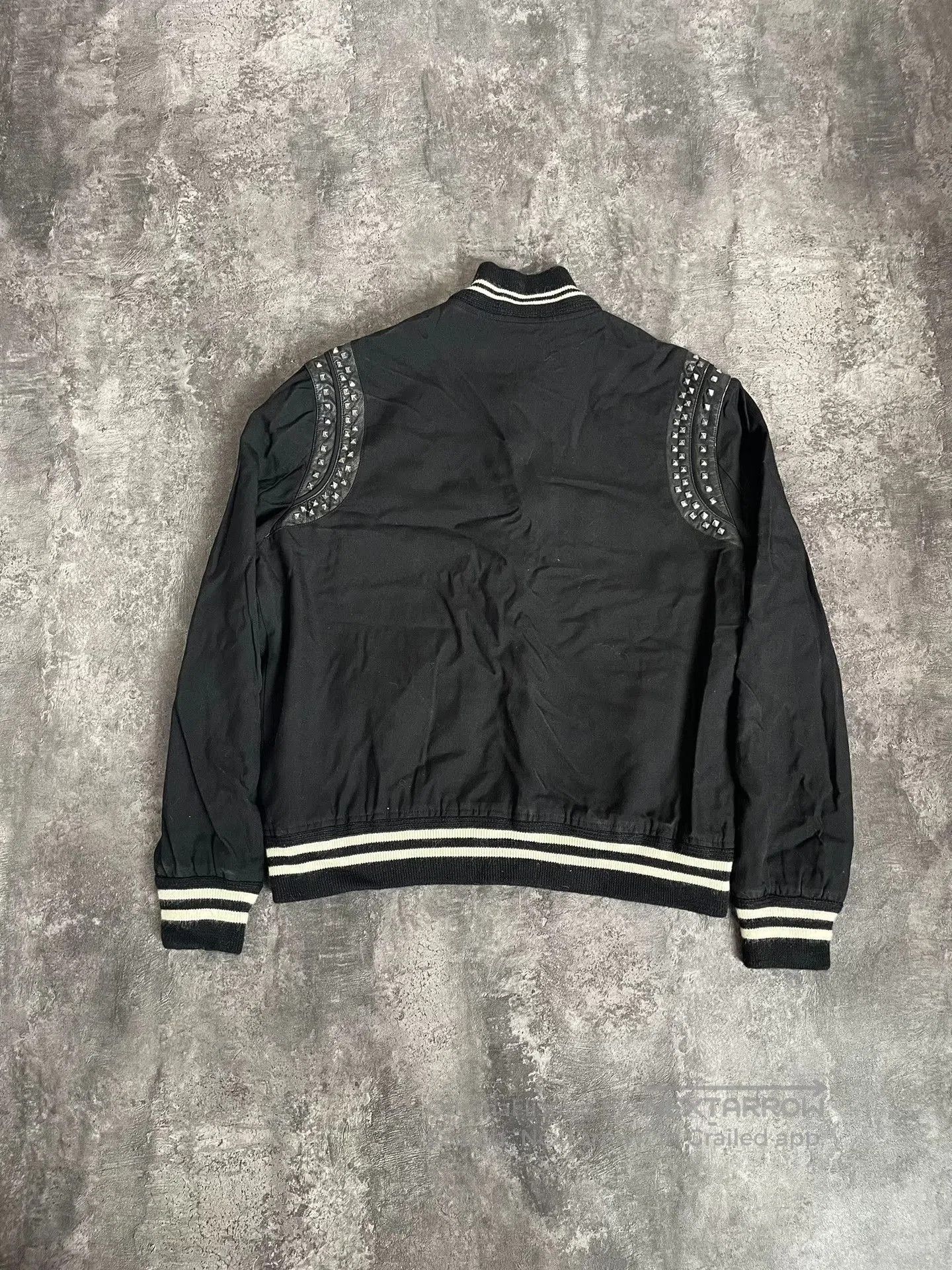 Saint Laurent Paris Saint Laurent Studded Varsity Bomber Jacket. Size US L / EU 52-54 / 3 - 2 Thumbnail