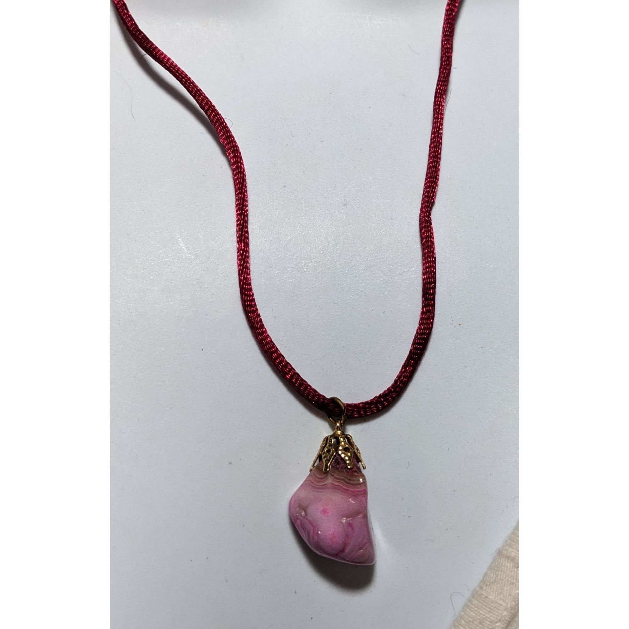 Other Dyed Pink Natural Agate Pendant Necklace Size ONE SIZE - 5 Thumbnail