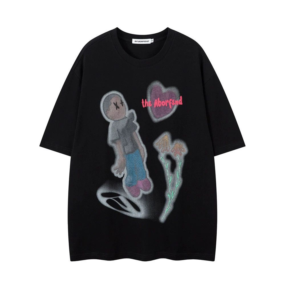 Vintage Men's street fashion casual boy printed T-shirt Size US 32 / EU 48 - 1 Thumbnail