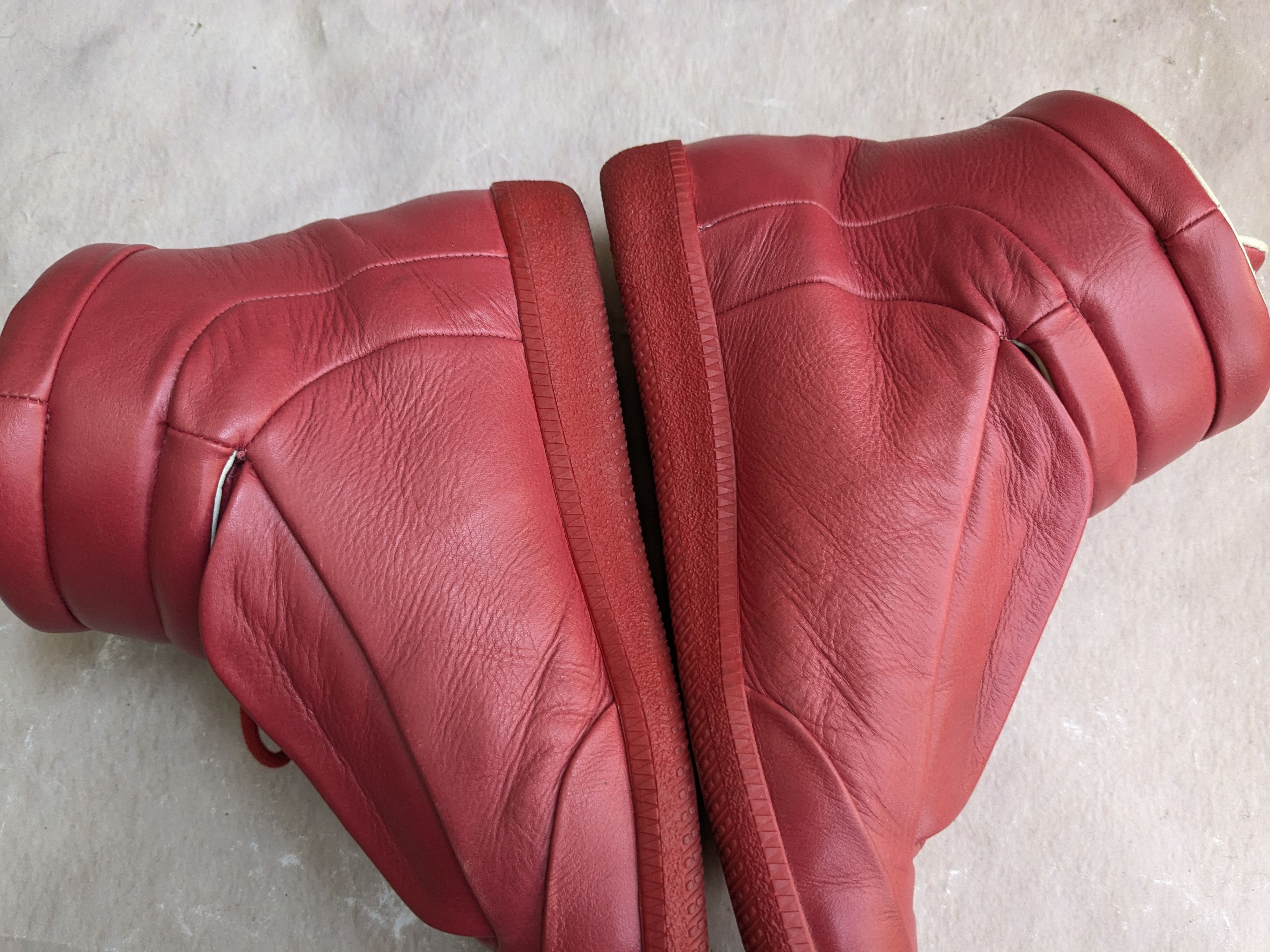 Maison Margiela Maison Margiela Future Red 9.5 42.5 Leather High Tops Size US 9.5 / EU 42-43 - 11 Thumbnail