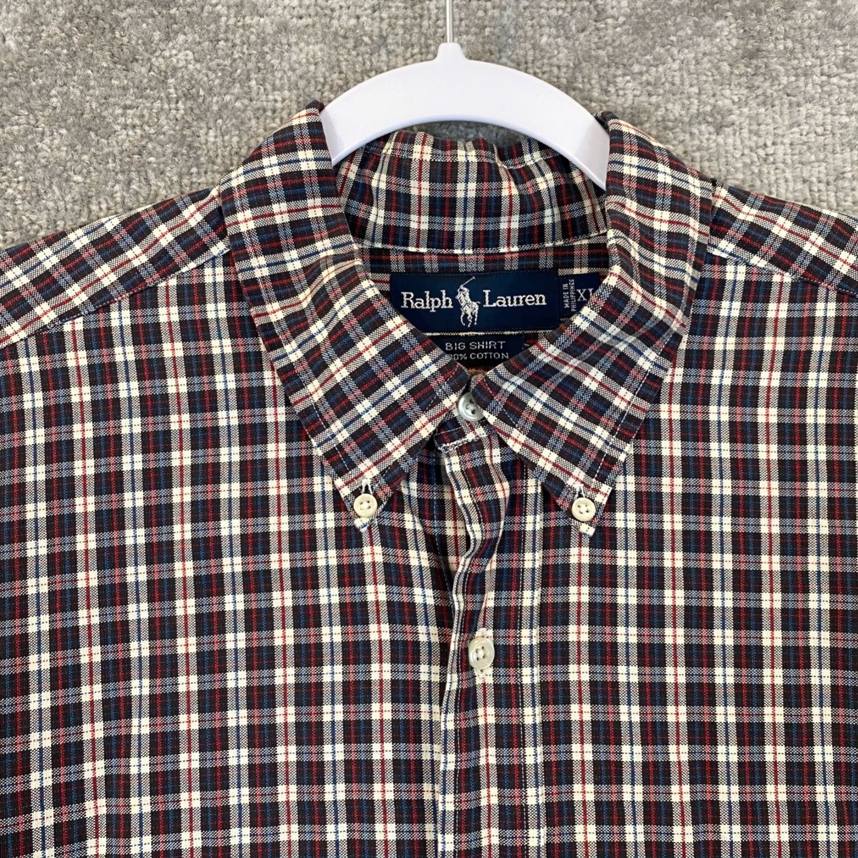 Ralph Lauren Ralph Lauren Big Shirt Mens XL Multicolor Plaid Button-Down Pony Dress Top L/S Shirt Size US XL / EU 56 / 4 - 2 Thumbnail