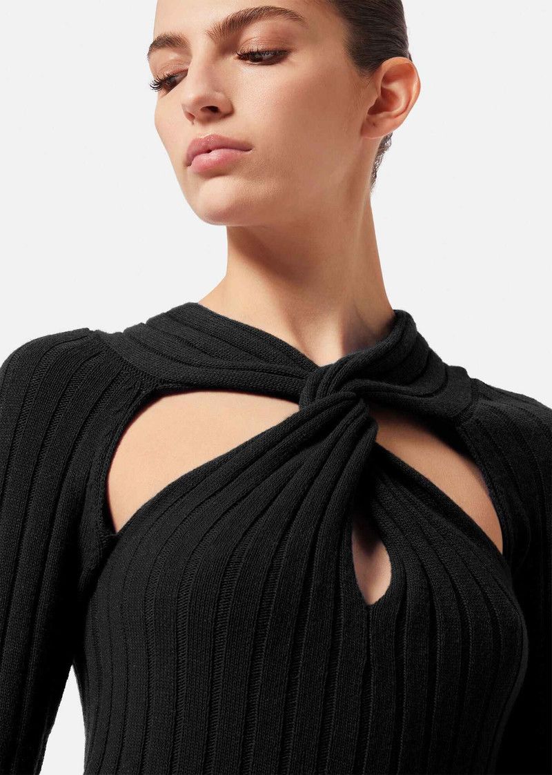 Versace o1y0226 Turtleneck Sweater in Black Size M / US 6-8 / IT 42-44 - 2 Thumbnail