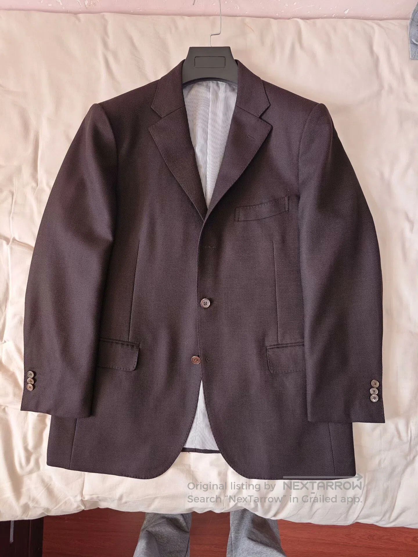 Luciano Barbera Brown Half-Lined Wool Suit Jacket. Size US M / EU 48-50 / 2 - 5 Thumbnail