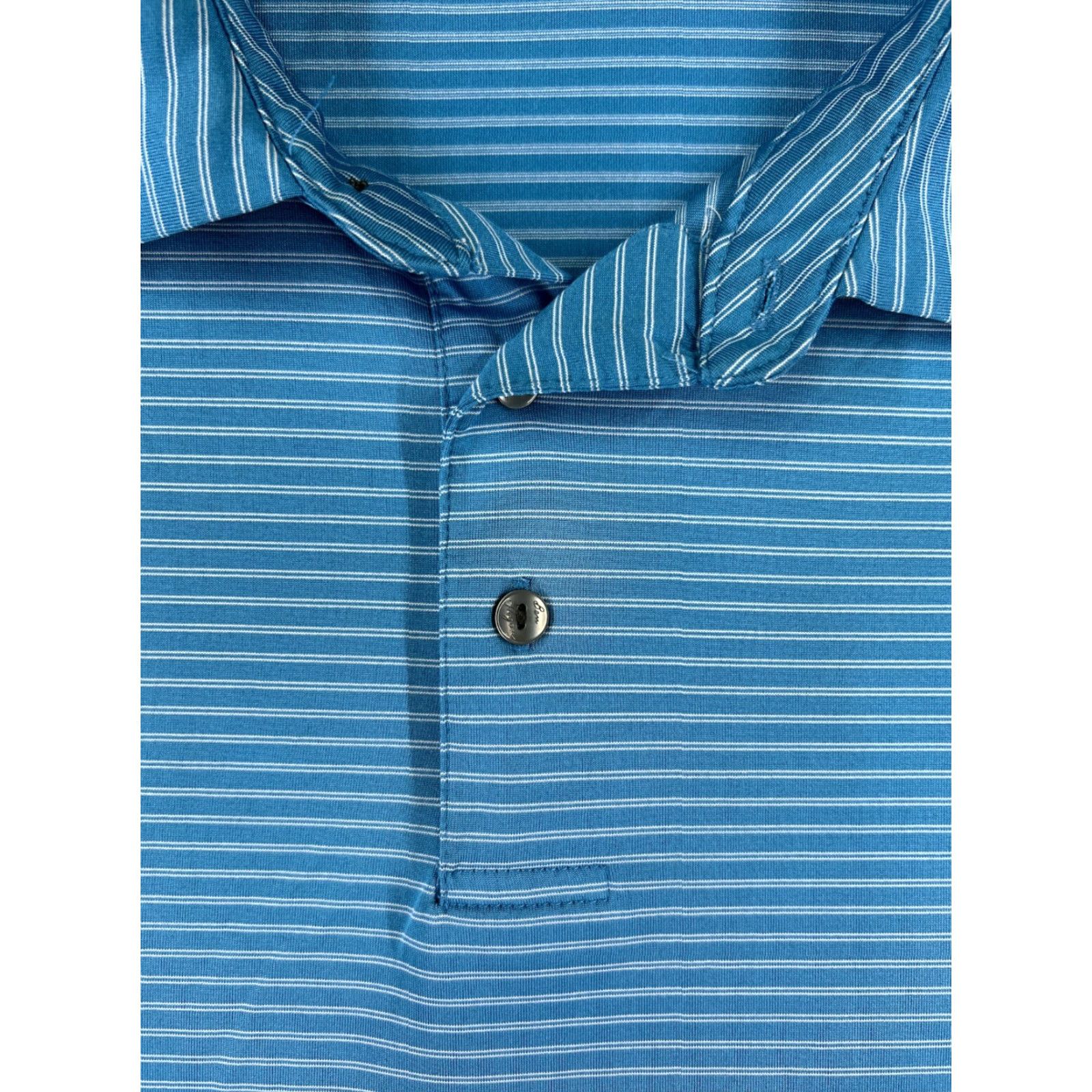 Hogan Ben Hogan Polo Shirt Adult 2XL Blue Stripe Pattern Polyester Golf Polo Shirt Men Large Striped blue 2XL Ben Hogan Mens Polo Size US XXL / EU 58 / 5 - 6 Thumbnail