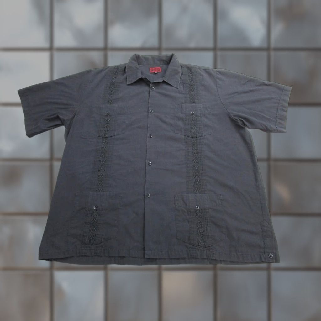 Vintage Maximos Yucatan Shirt Mens 4XL Black Short Sleeve Button-Up Relaxed Fit Pockets Size US XXL / EU 58 / 5 - 1 Thumbnail
