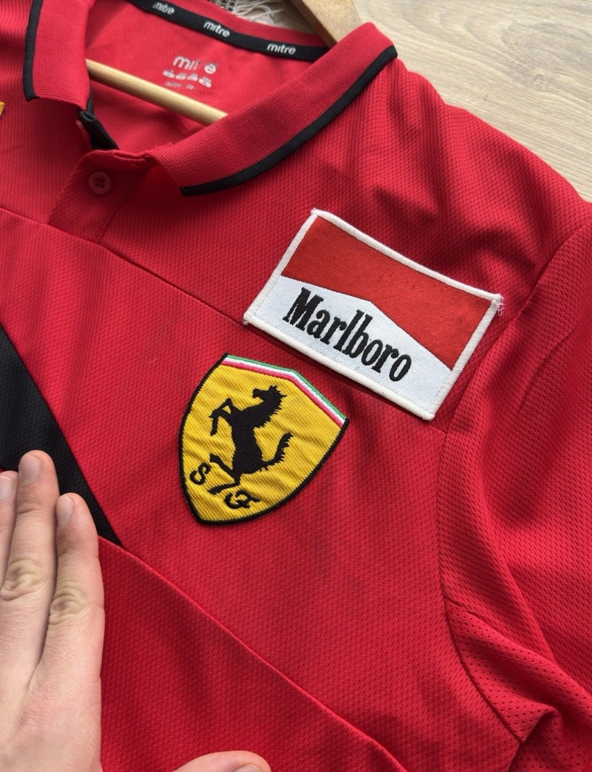 Ferrari Vintage Ferrari Marlboro Racing Jersey Polo Red Mitre Shirt Size US L / EU 52-54 / 3 - 6 Thumbnail
