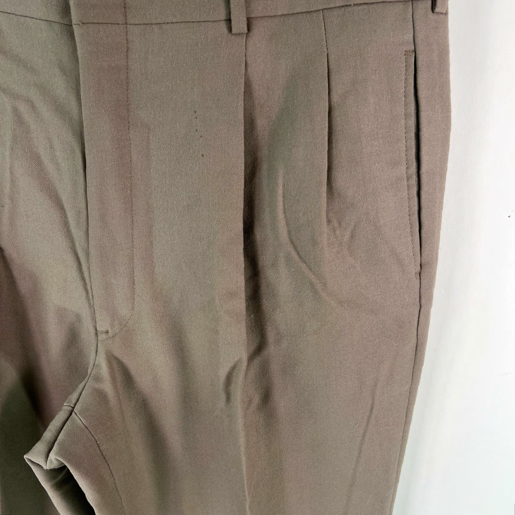 Stanley Blacker Stanley Blacker Mens Dress Pant Pant Casual Tan 36X32 Regular Straight Flat Front Belt Loops to Inseam 32in - Vintage No, 100% Genuine US Seller Size US 36 / EU 52 - 7 Thumbnail