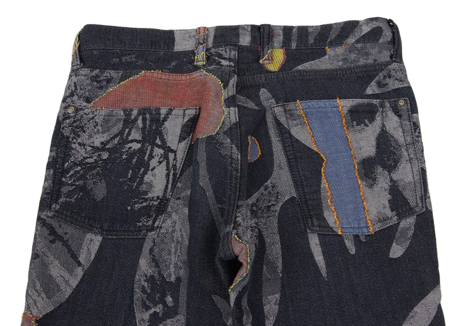 Issey Miyake Colorful Graphic Jacquard Denim Pants in Indigo Multi 2 Size US 36 / EU 52 - 15 Thumbnail