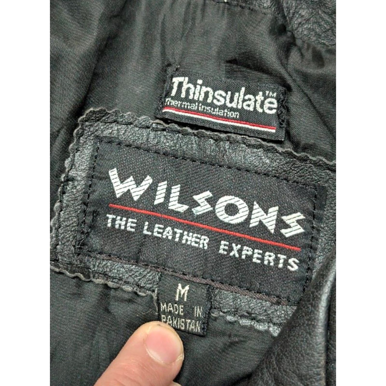 Vintage VINTAGE Wilsons motorcycle jacket M black leather 40 Open Road 1990s Mens Size US M / EU 48-50 / 2 - 5 Thumbnail