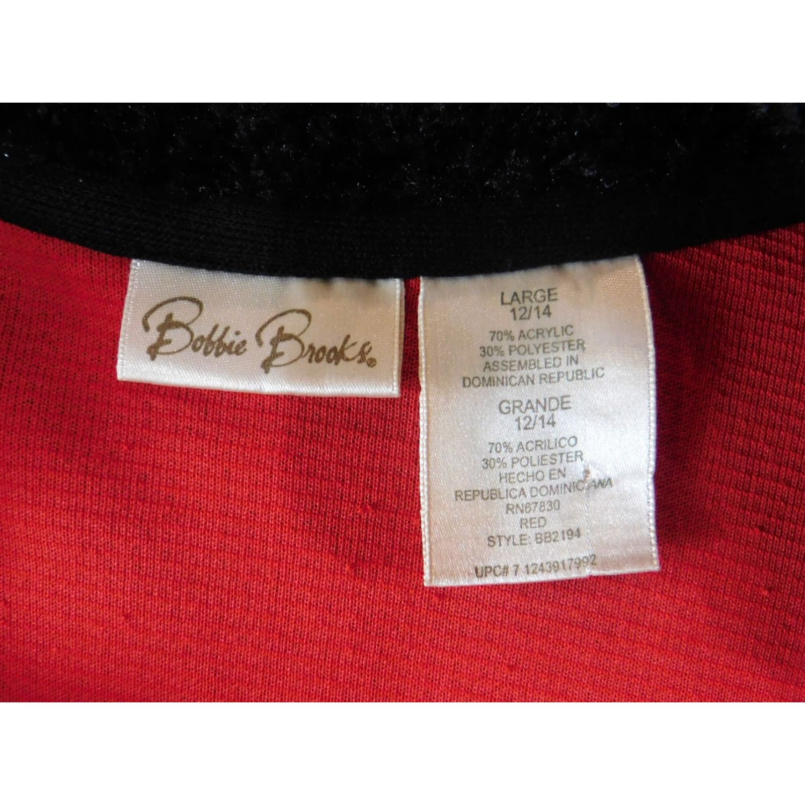 Vintage Bobbie Brooks Womens Jacket Large Red zip fur Button Collar solid Long Sleeve Mid-Length Fall Spring Size L / US 10 / IT 46 - 4 Thumbnail