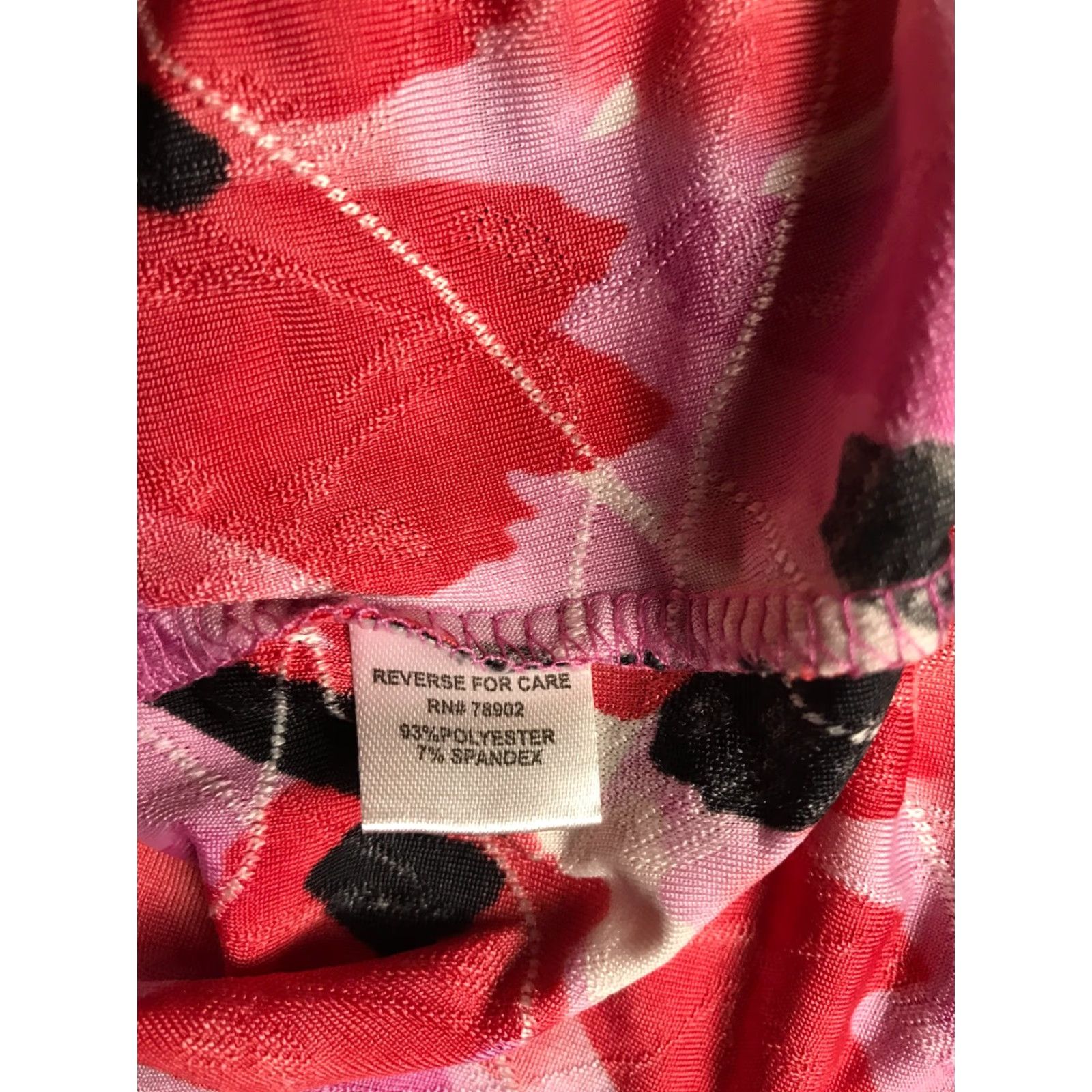 Vintage Erin London Shirt Women's Medium, 3/4 Sleeve Button-Up Floral Yellow Red, Casual, Fall Spring Summer, Polyester Spandex, Women's Shirt Size M / US 6-8 / IT 42-44 - 6 Thumbnail