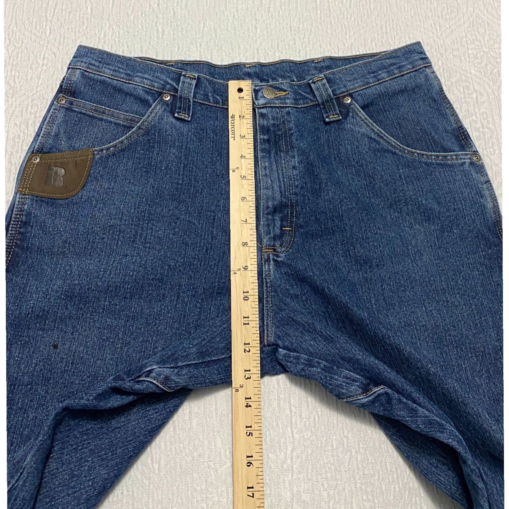 Wrangler VINTAGE Wrangler Riggs Workwear Men's Jeans 36×30 Blue Straight Advanced Comfort Size US 36 / EU 52 - 7 Thumbnail