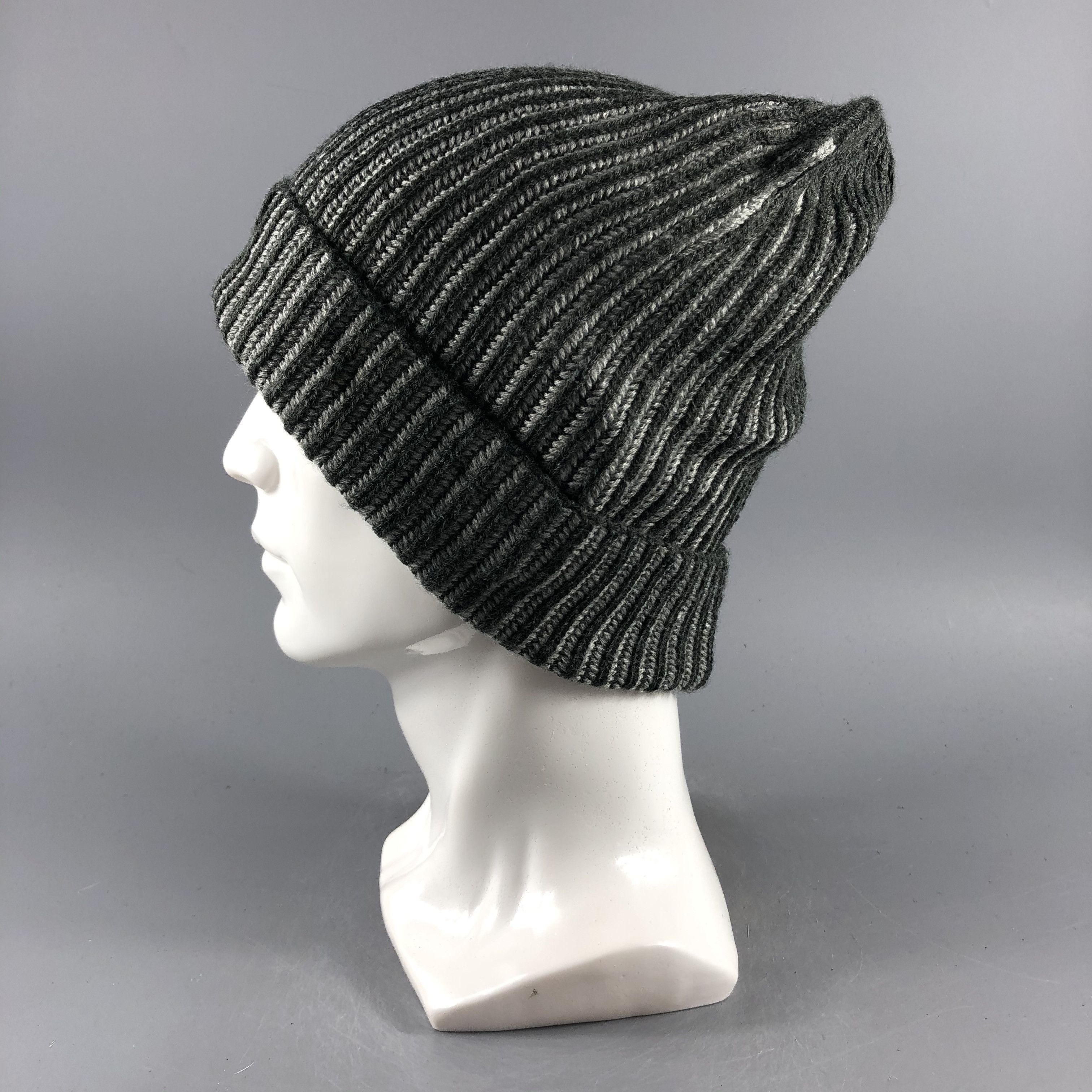 Japanese Brand × Vintage Unknown Stripe Ribbed Beanie Snow Hat Snow Cap -D426 Size ONE SIZE - 2 Thumbnail