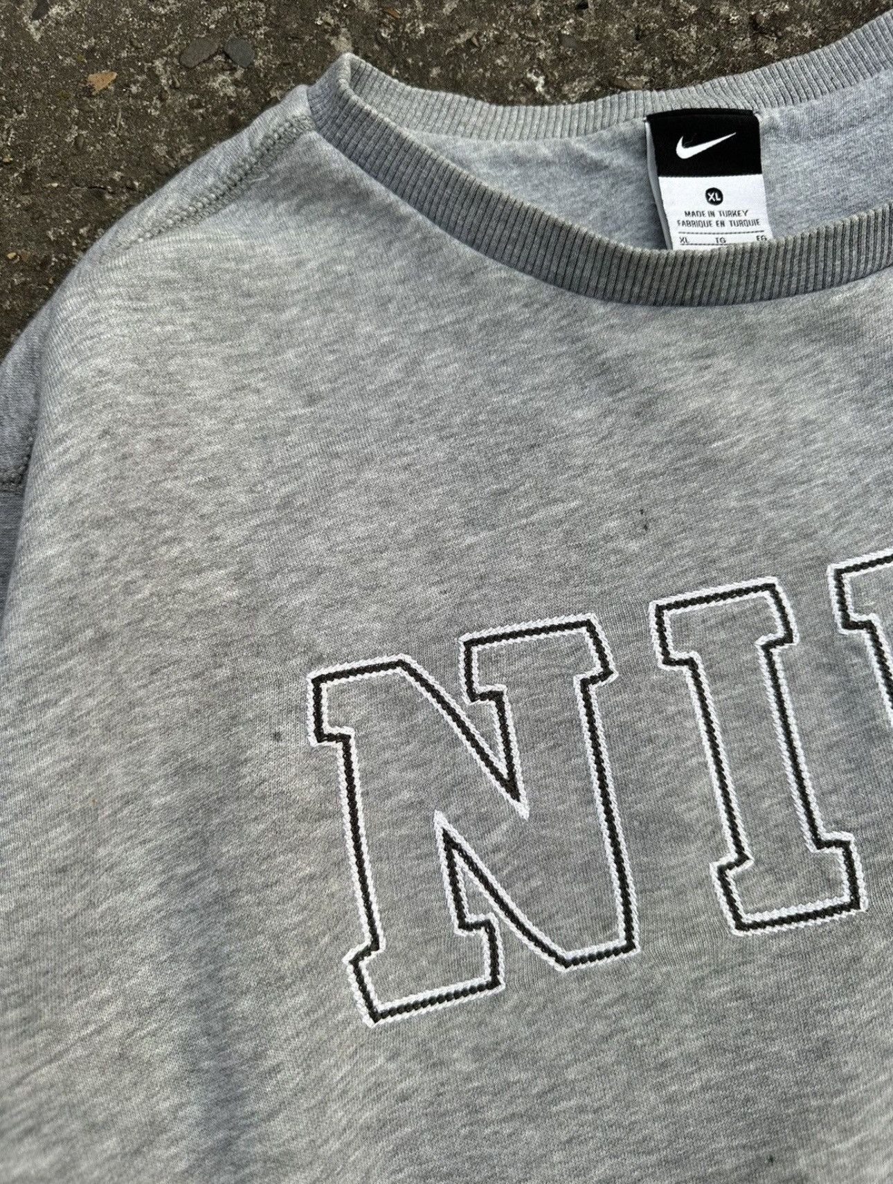 Nike Vintage Nike Sweatshirt Oversize Big Logo Grey Fit Size US XL / EU 56 / 4 - 6 Thumbnail