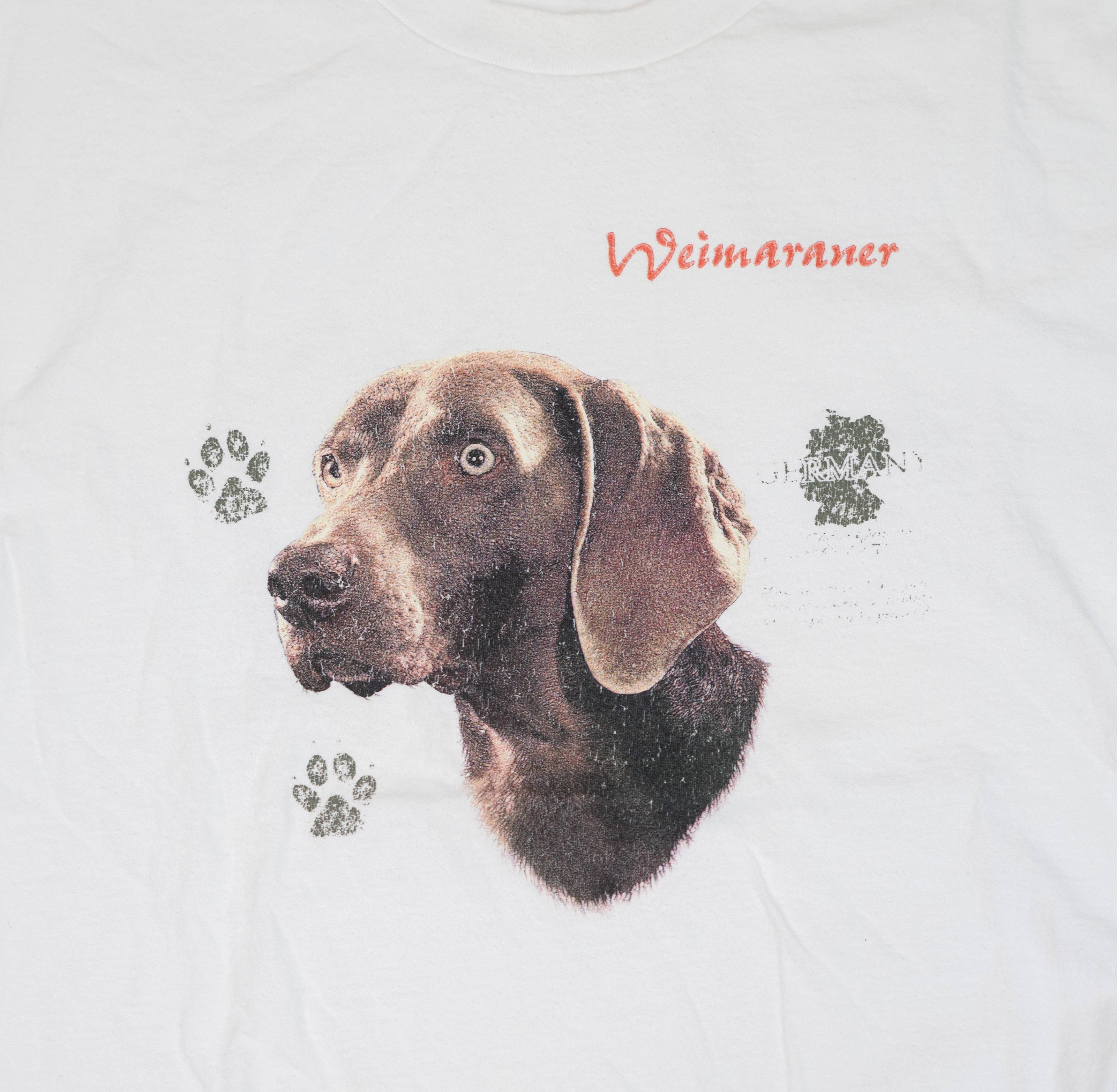 Vintage Vintage Wegman T-Shirt Men XL German Dog Art 90s Promo Size US XL / EU 56 / 4 - 2 Thumbnail
