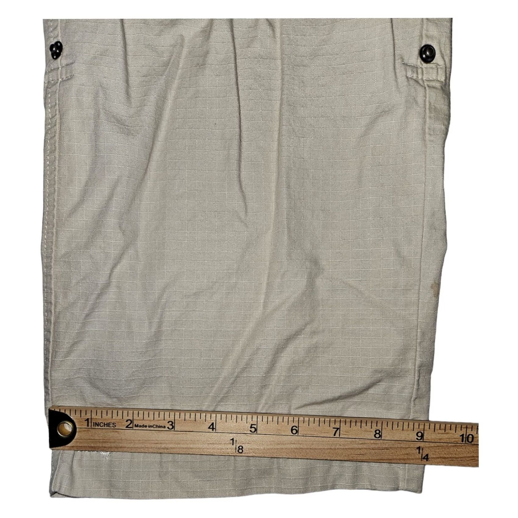 CO Co Cargo Pants Women's 6 Ivory Rip Stop Roll Tab Casual 90s City Hipster Preppy Pockets Straight 30 in Inseam Womens Size 28" / US 6 / IT 42 - 6 Thumbnail