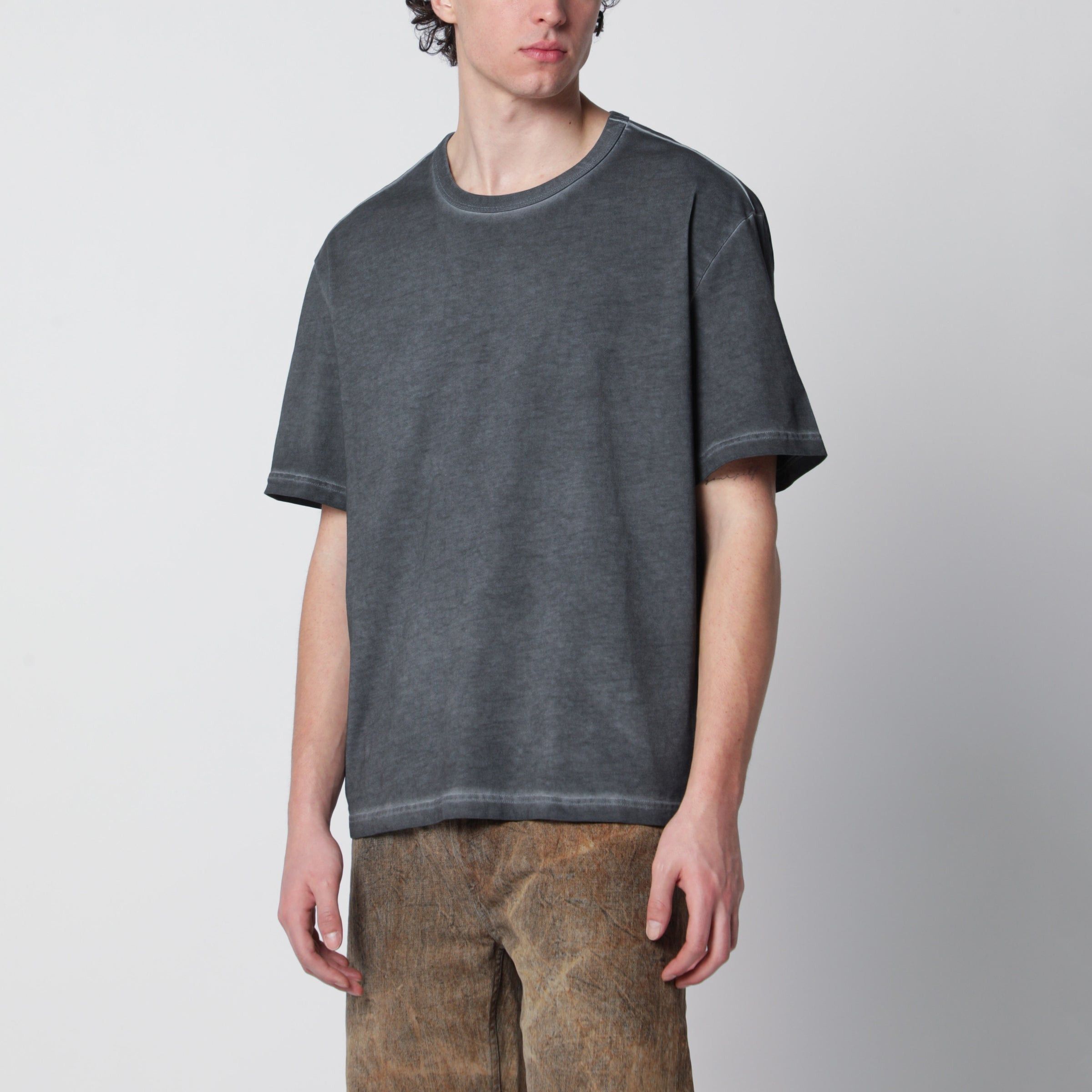 Sefr Sefr Mauro Black Washed-Effect T-Shirt In Organic Cotton Size US XL / EU 56 / 4 - 1 Thumbnail