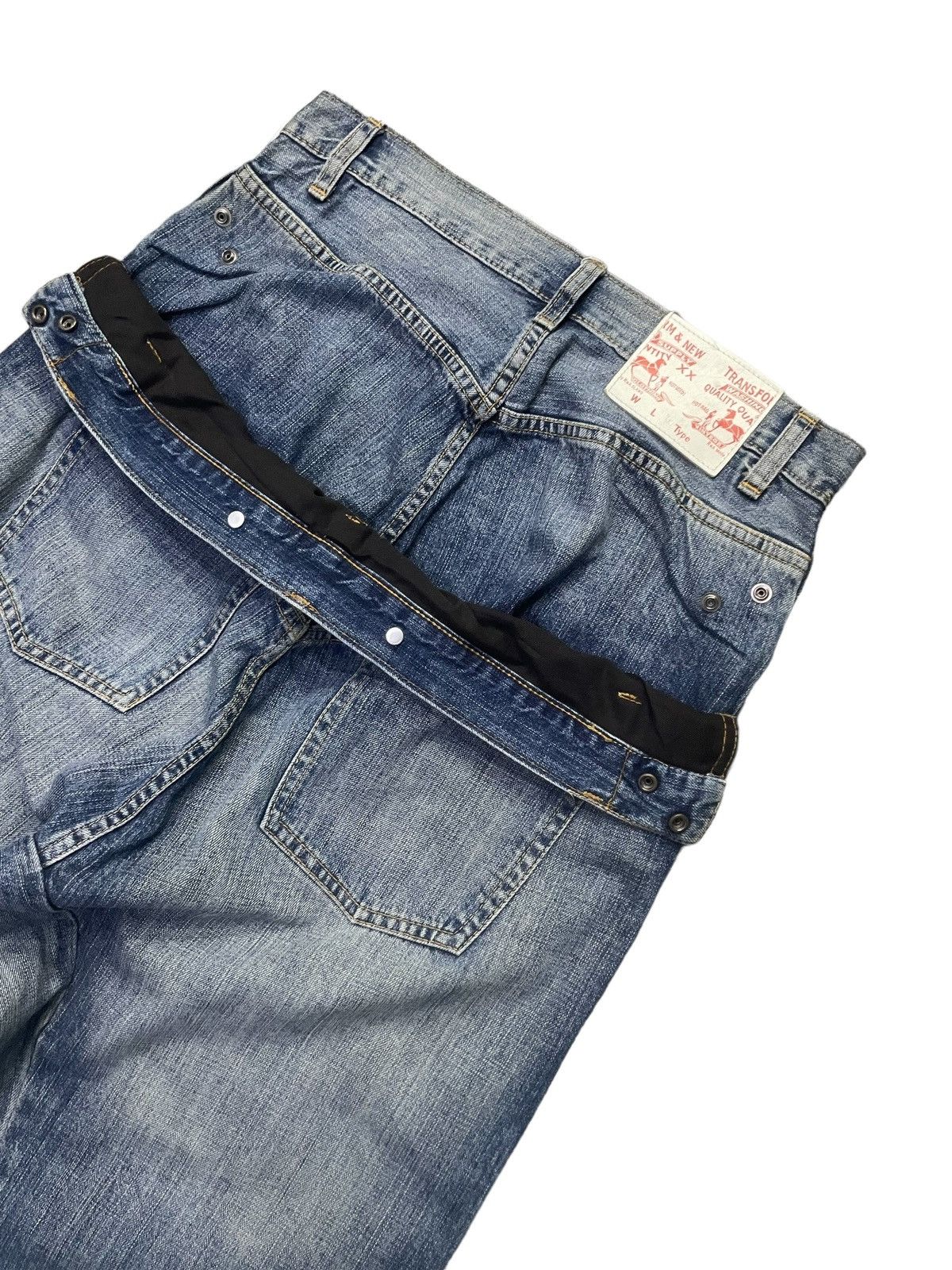 Dogtown × Japanese Brand × Thug Club Rna inc. japan double waist layer baggy denim pants Size US 30 / EU 46 - 7 Thumbnail