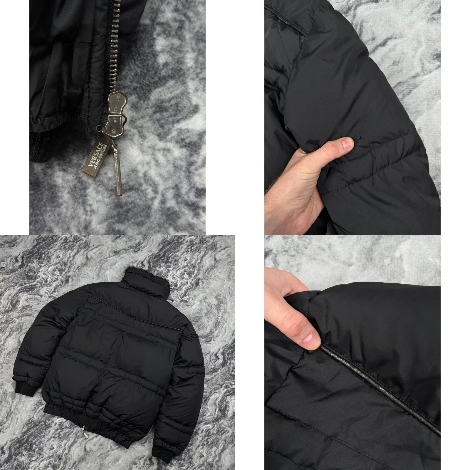 Versace VINTAGE Versace Jenas Couture Puffer Down Bomber Jacket Fur Collar Men Size L Black Y2K Jacket Bomber Men Size US L / EU 52-54 / 3 - 9 Thumbnail