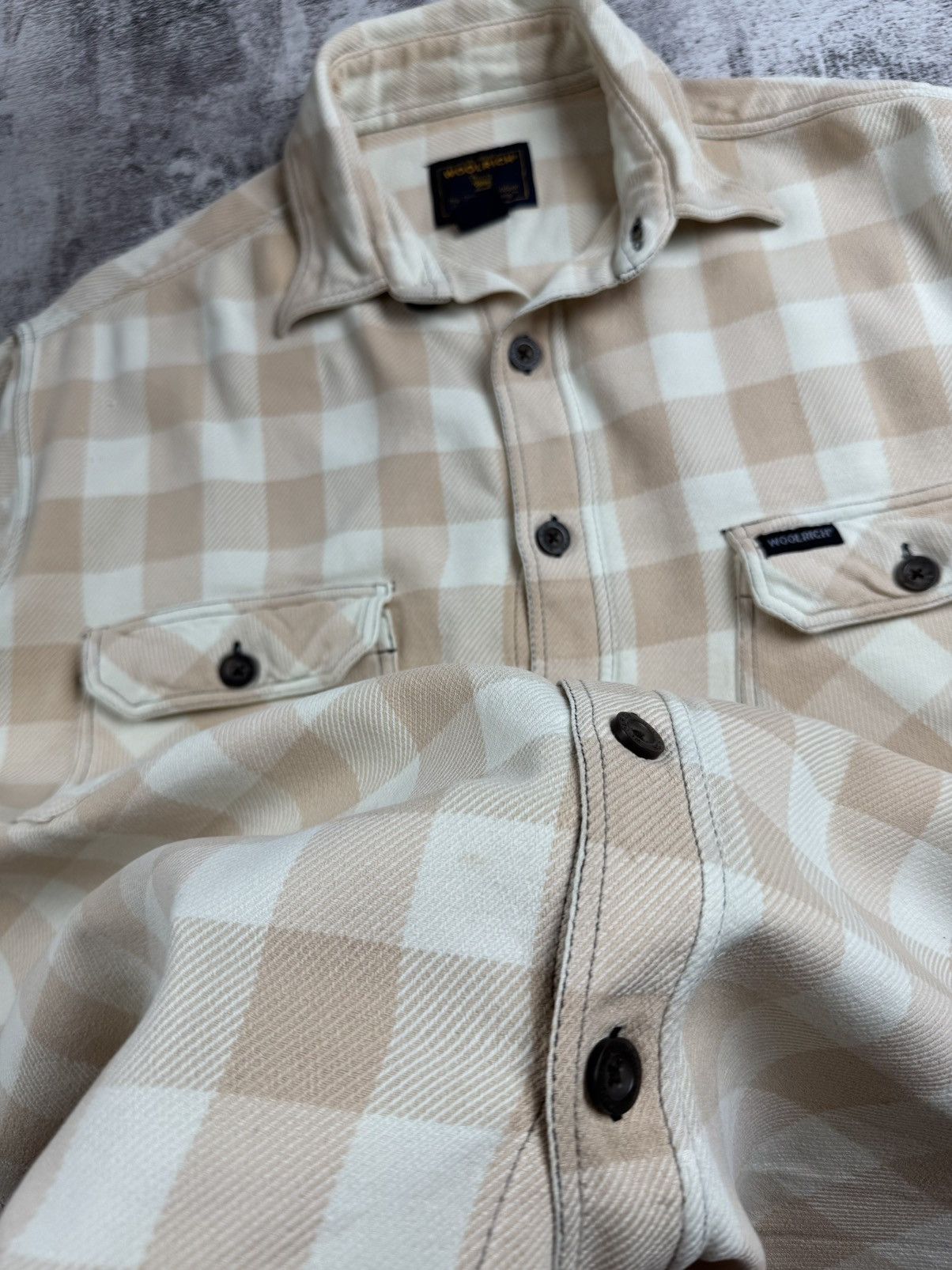 Woolrich Woolen Mills Woolrich Western Check Men’s Large Flannel Plaid Cotton Button Rap Jacket Shirt Size US L / EU 52-54 / 3 - 10 Thumbnail
