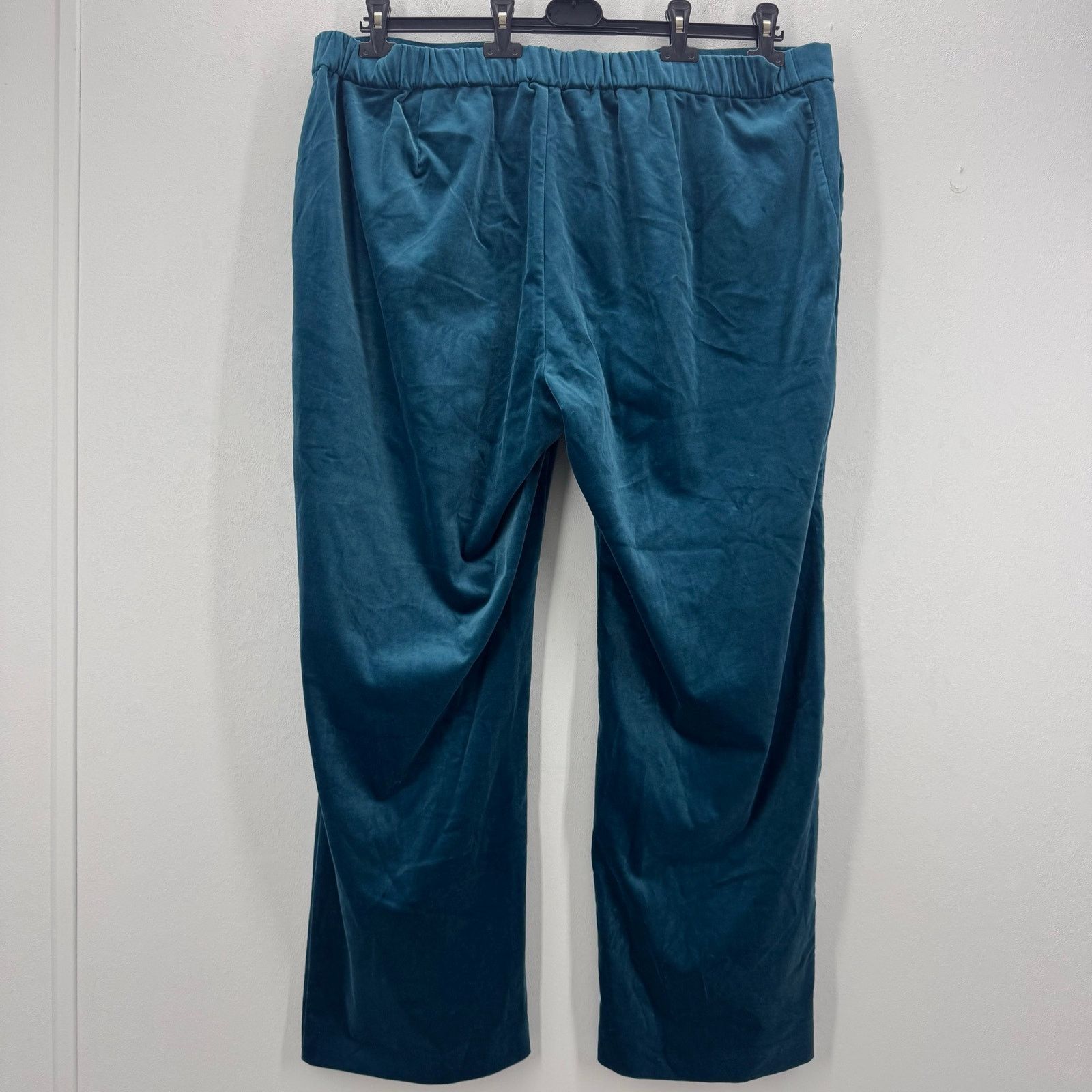 Marina Rinaldi Marina Rinaldi Rodolfo Blue Velvet Trousers Straight Leg 24 Size 24" / US 00 / IT 34 - 4 Thumbnail