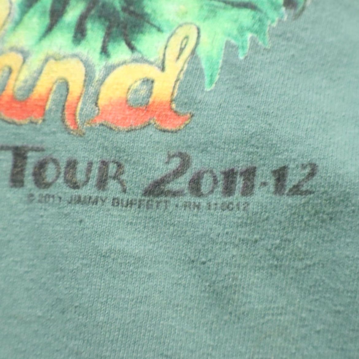 Anvil VINTAGE Anvil Jimmy Buffett Welcome to Finland Tour 2011 Solid T-Shirt Green 2X Men's Shirt Size US XXL / EU 58 / 5 - 8 Thumbnail