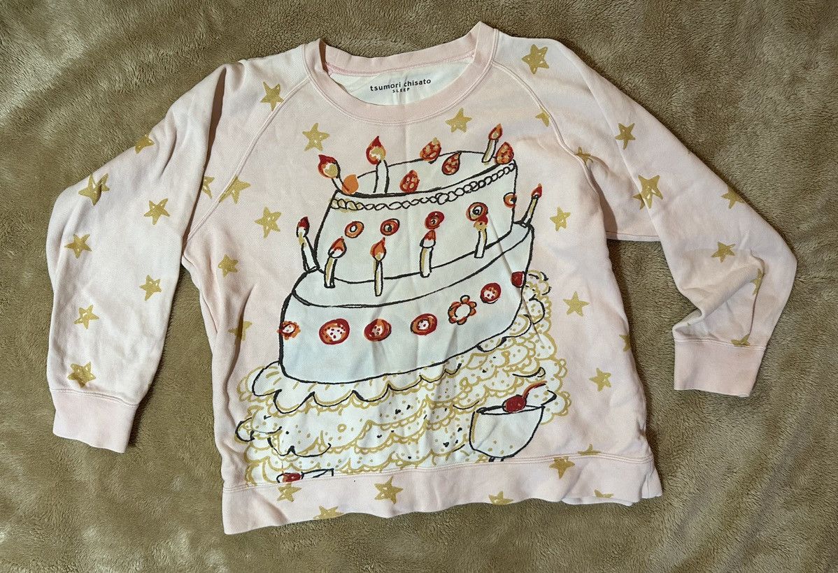 image of Tsumori Chisato Sleep Long Sleeve T-Shirt With Glitter in Pink, Women's (Size Large)