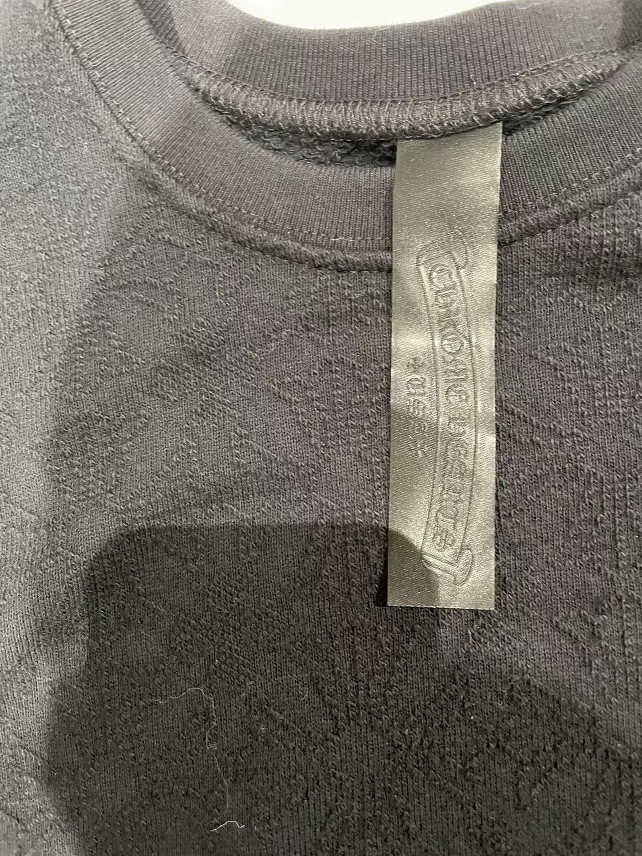 Chrome Hearts Chrome Hearts Tonal Monogram Cross Black Cropped Sweatshirt Size S / US 4 / IT 40 - 3 Thumbnail