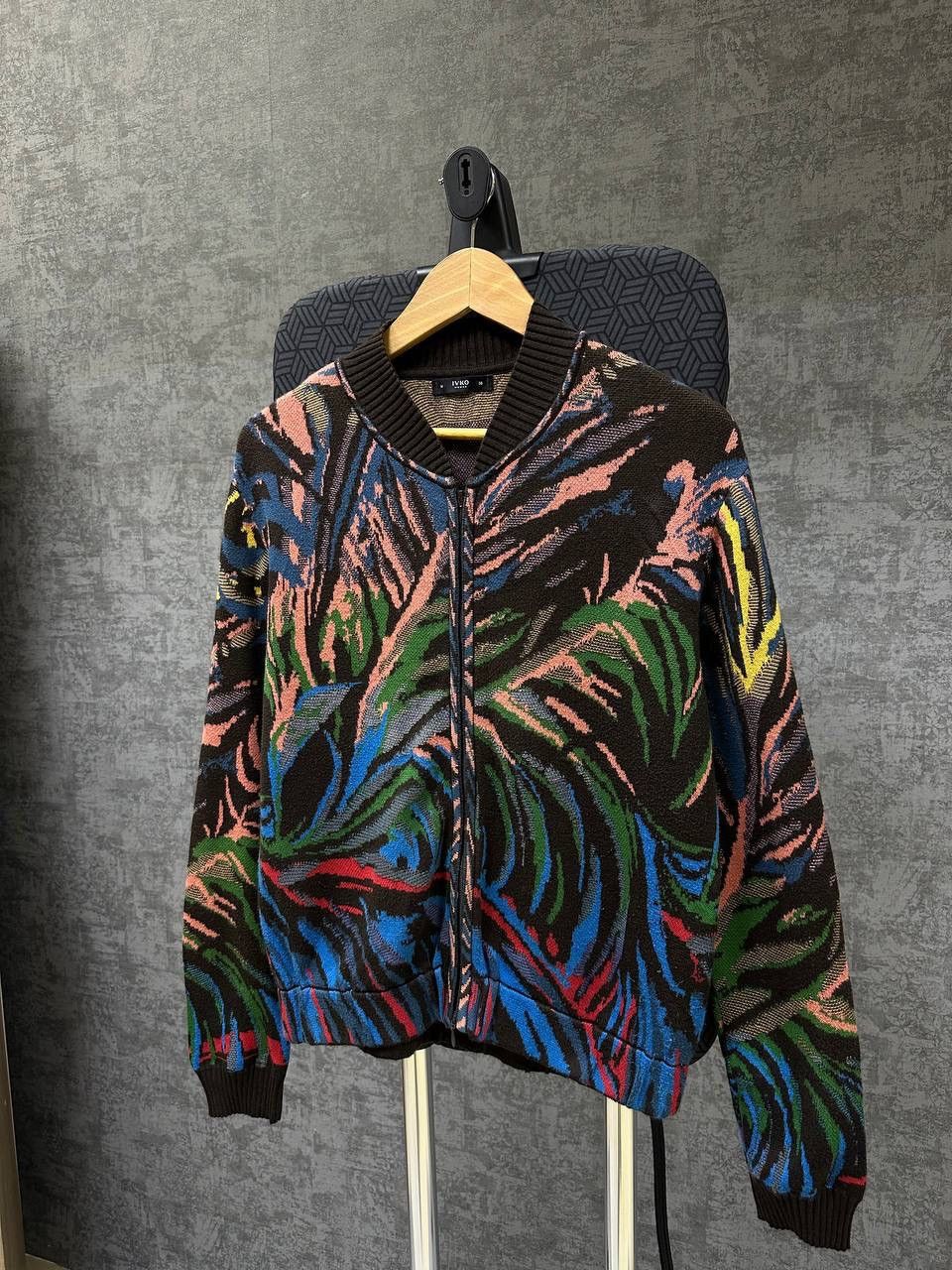 Vintage Vintage Ivko Full Zip Floral Cardigan Wool Sweater Size US M / EU 48-50 / 2 - 11 Thumbnail