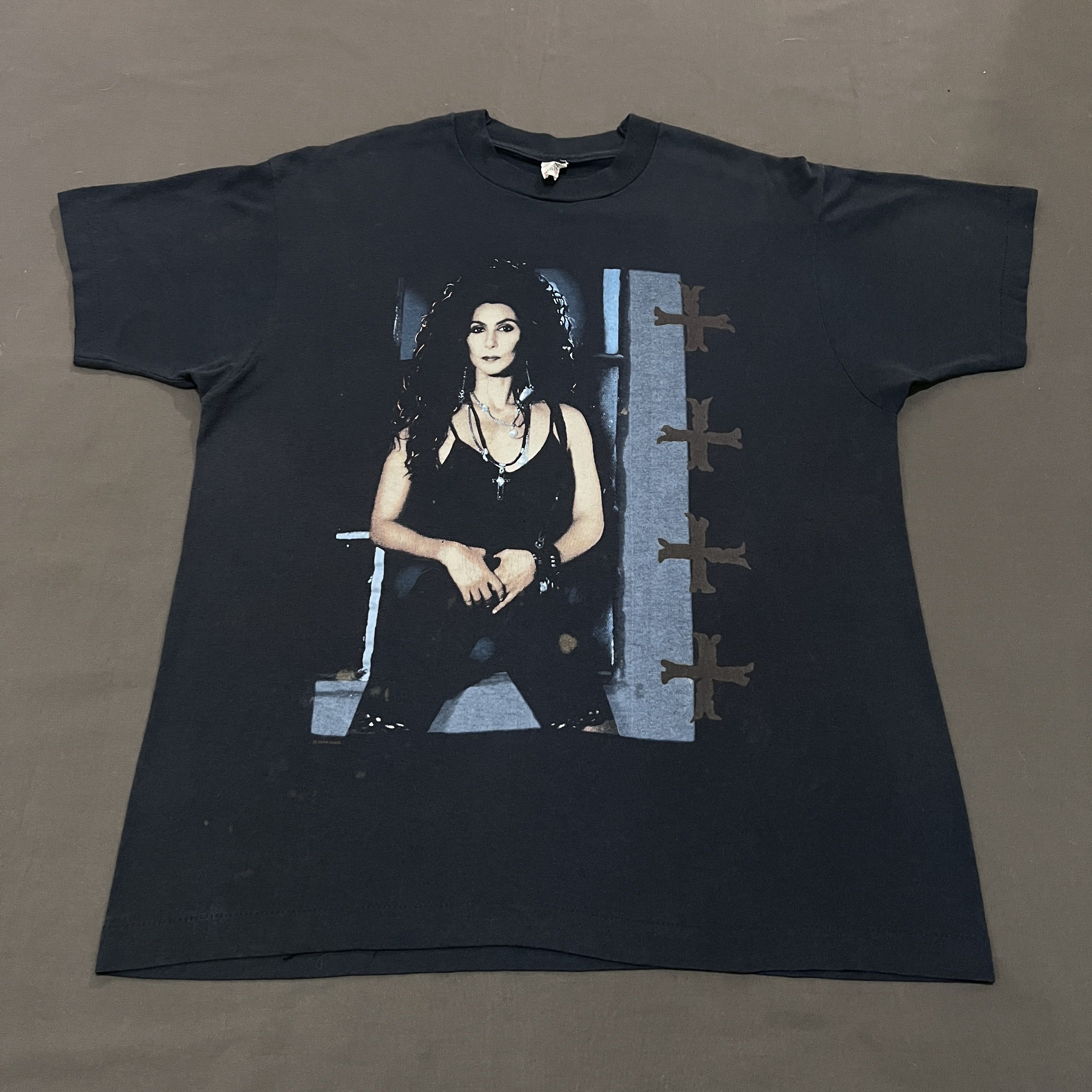 Band Tees × Seditionaries × Vintage Vintage 90s Cher Heart Of Stone Tour Promo Tee Size US XL / EU 56 / 4 - 3 Thumbnail