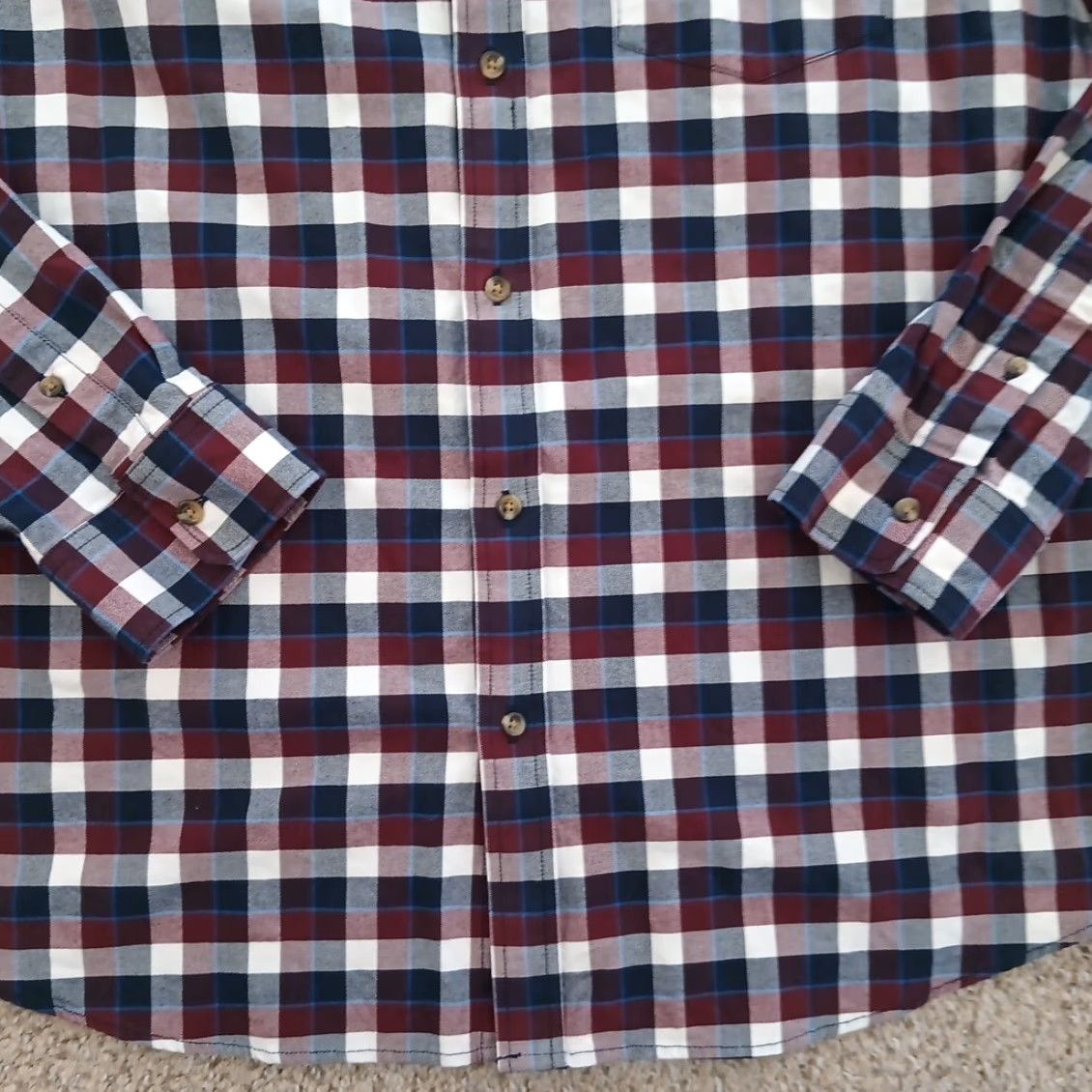 Old Navy Old Navy Shirt Mens 2XL Red Plaid Long Sleeve Button-Down Shirt Size US XXL / EU 58 / 5 - 3 Thumbnail