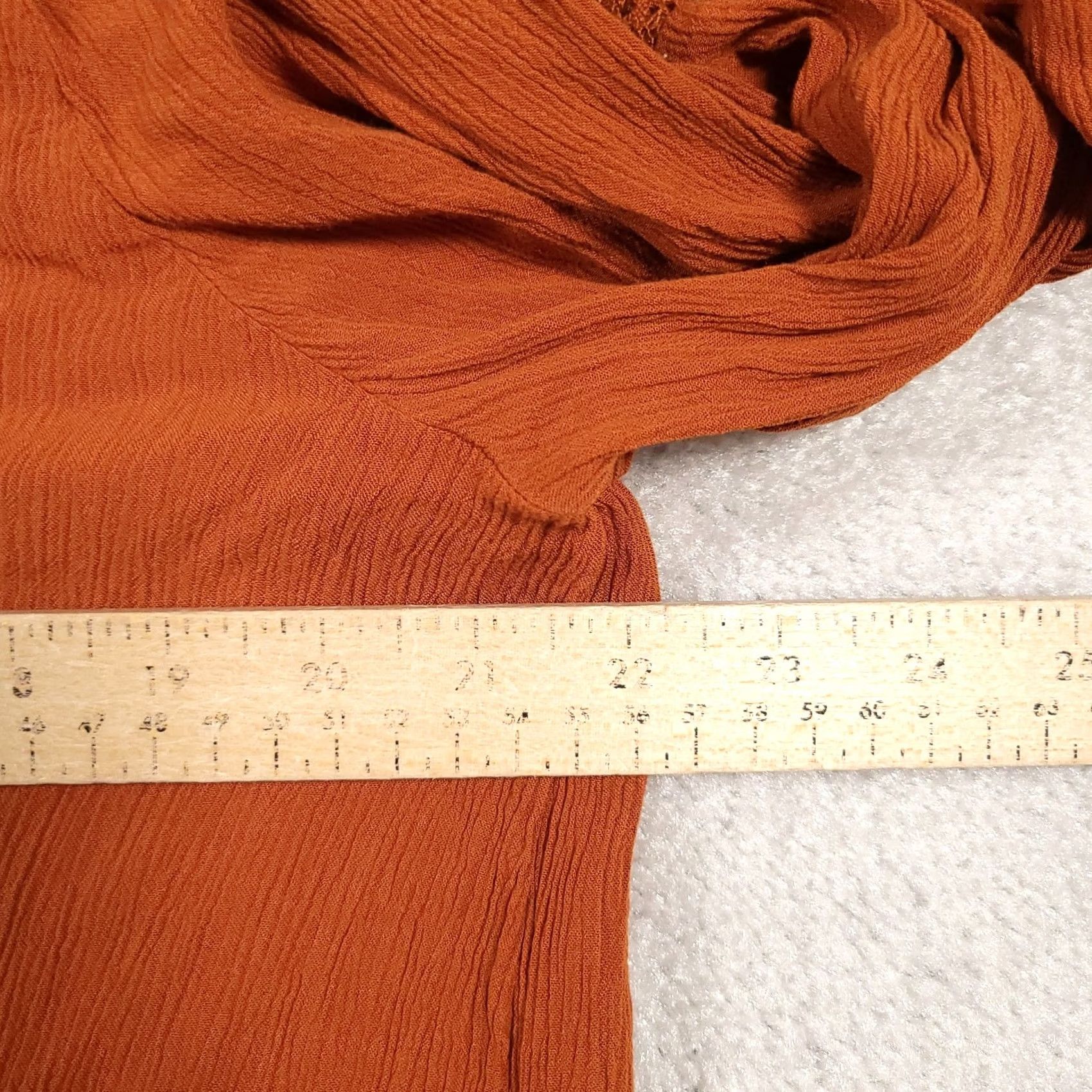 Vintage Knox Rose Shirt Women's Large Burnt Orange Long Sleeve Boho V-Neck Lightweight Shirt Size L / US 10 / IT 46 - 7 Thumbnail