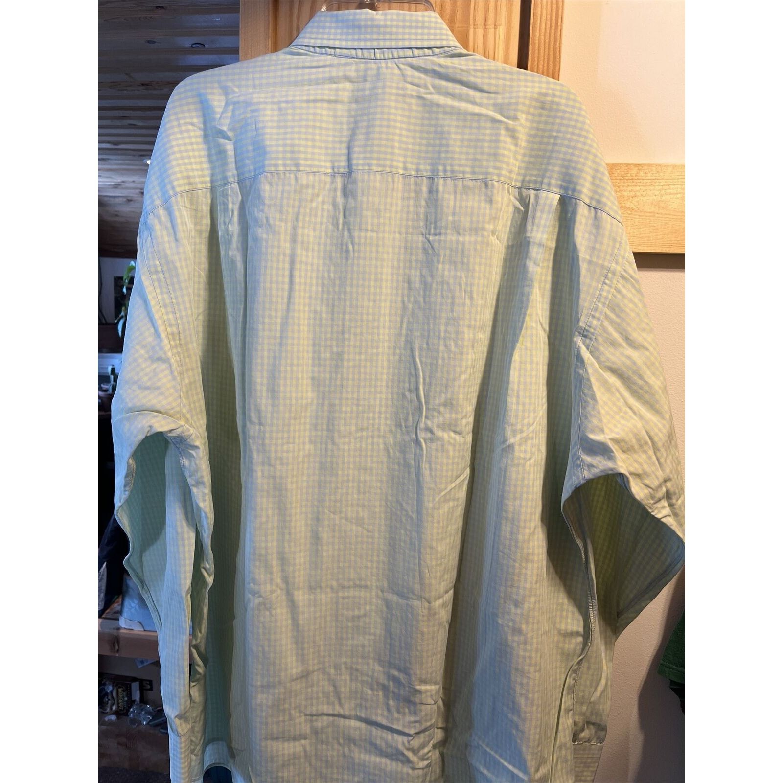 Burberry Burberry London Men's L Yellow Gray Check LS cotton Shirt Size US L / EU 52-54 / 3 - 9 Thumbnail