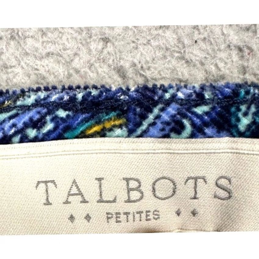 Talbots Talbots Skirt Womens 10P Petite Blue Paisley Corduroy Pencil Mini Stretch Ladies Females Women Casual Size 32" / US 10 / IT 46 - 5 Thumbnail