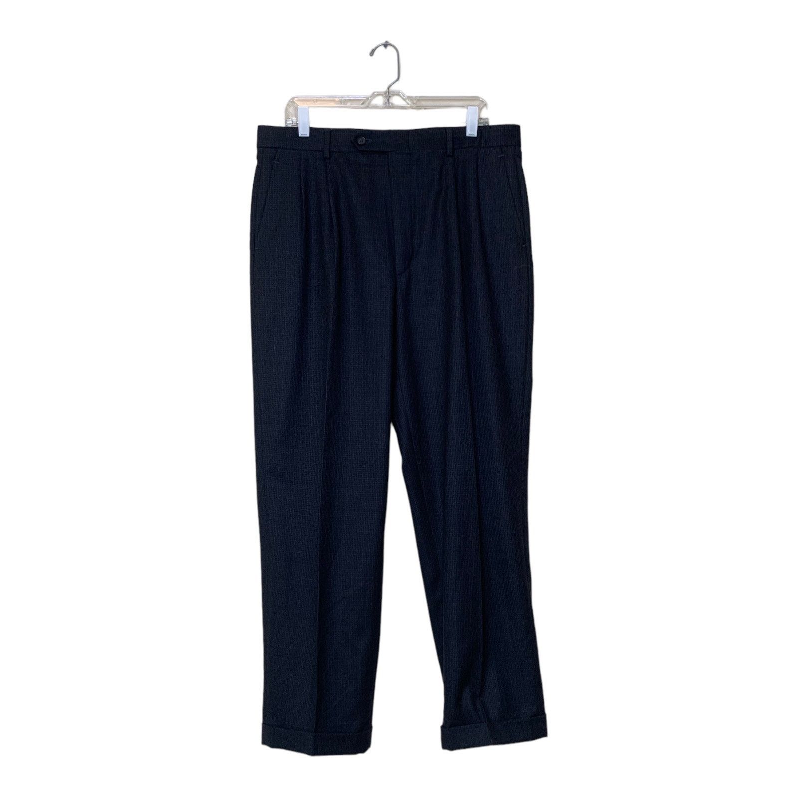 Jos. A. Bank JoS A. Bank gray plaid wool pleated pants size 36" X 31" Size US 36 / EU 52 - 7 Thumbnail