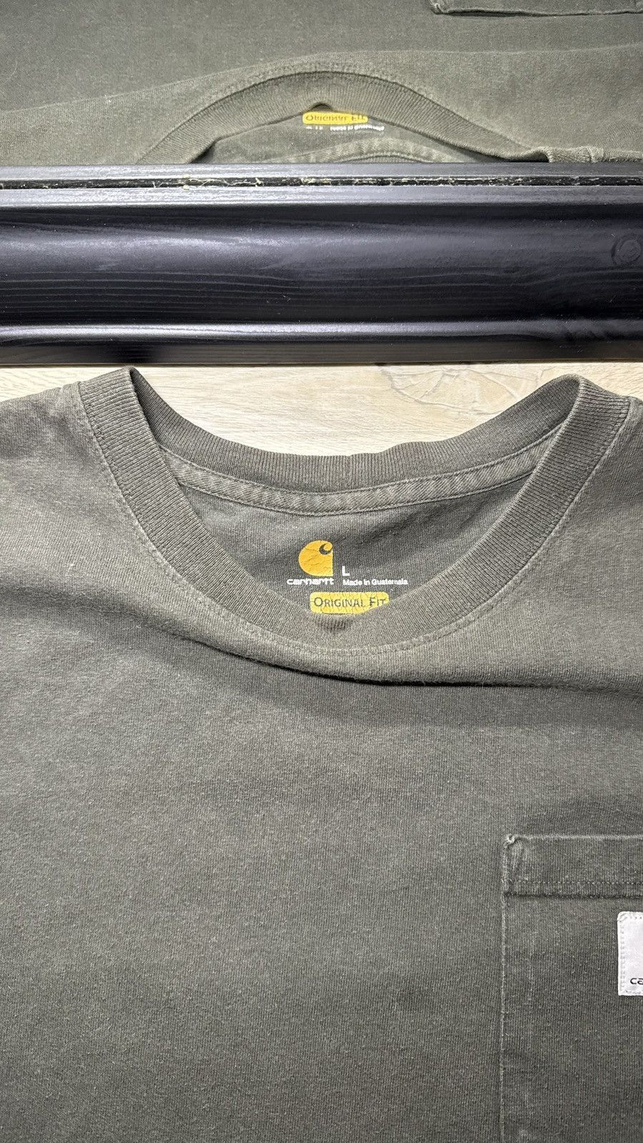 Carhartt Vintage / Y2K Carhartt Dark Green Pocket Tee Shirt Size US L / EU 52-54 / 3 - 3 Thumbnail
