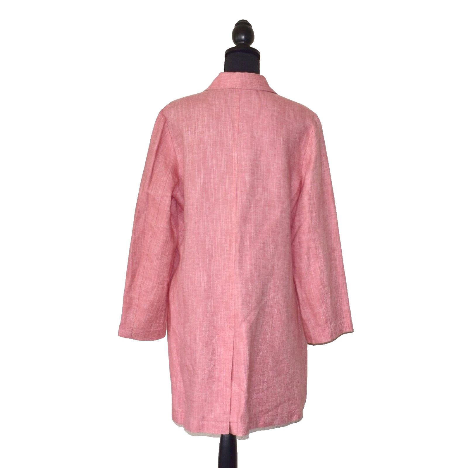 Eileen Fisher NEW EILEEN FISHER Pink Linen Cotton Trench Over Coat Sz L Size L / US 10 / IT 46 - 4 Thumbnail