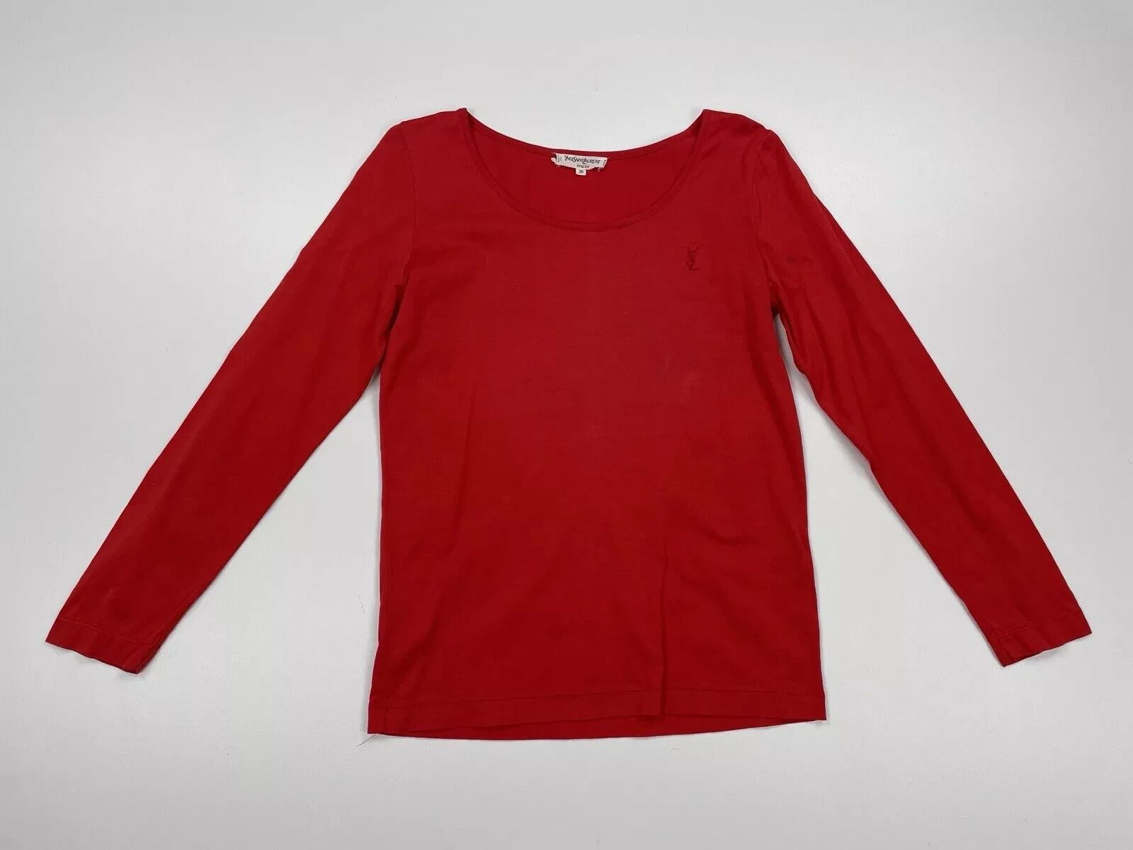 Yves Saint Laurent Vintage 1990s 90s YSL Yves Saint Laurent Top Long Sleeve Size XS / US 0-2 / IT 36-38 - 7 Thumbnail