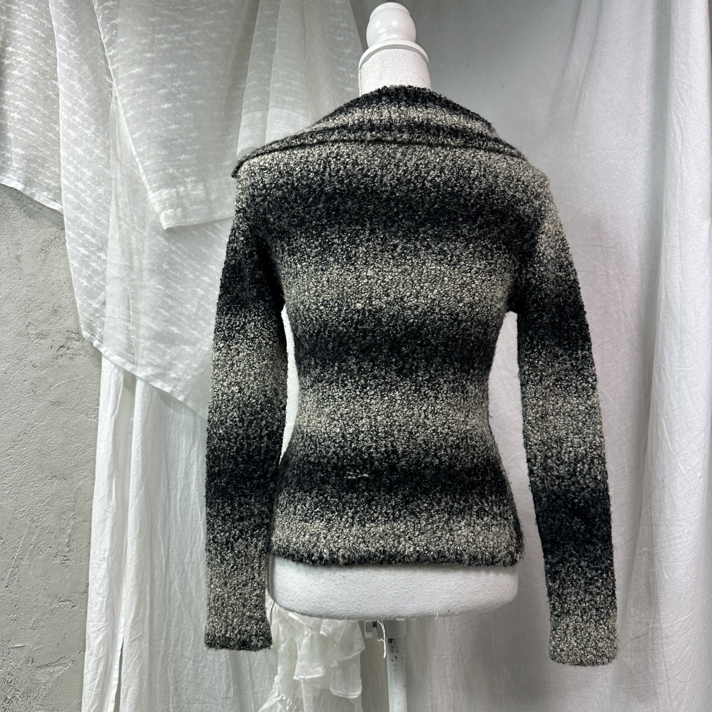 Vintage Vintage Avant Garde Grunge Striped Big Collar Sweater Y2K Size XS / US 0-2 / IT 36-38 - 6 Thumbnail