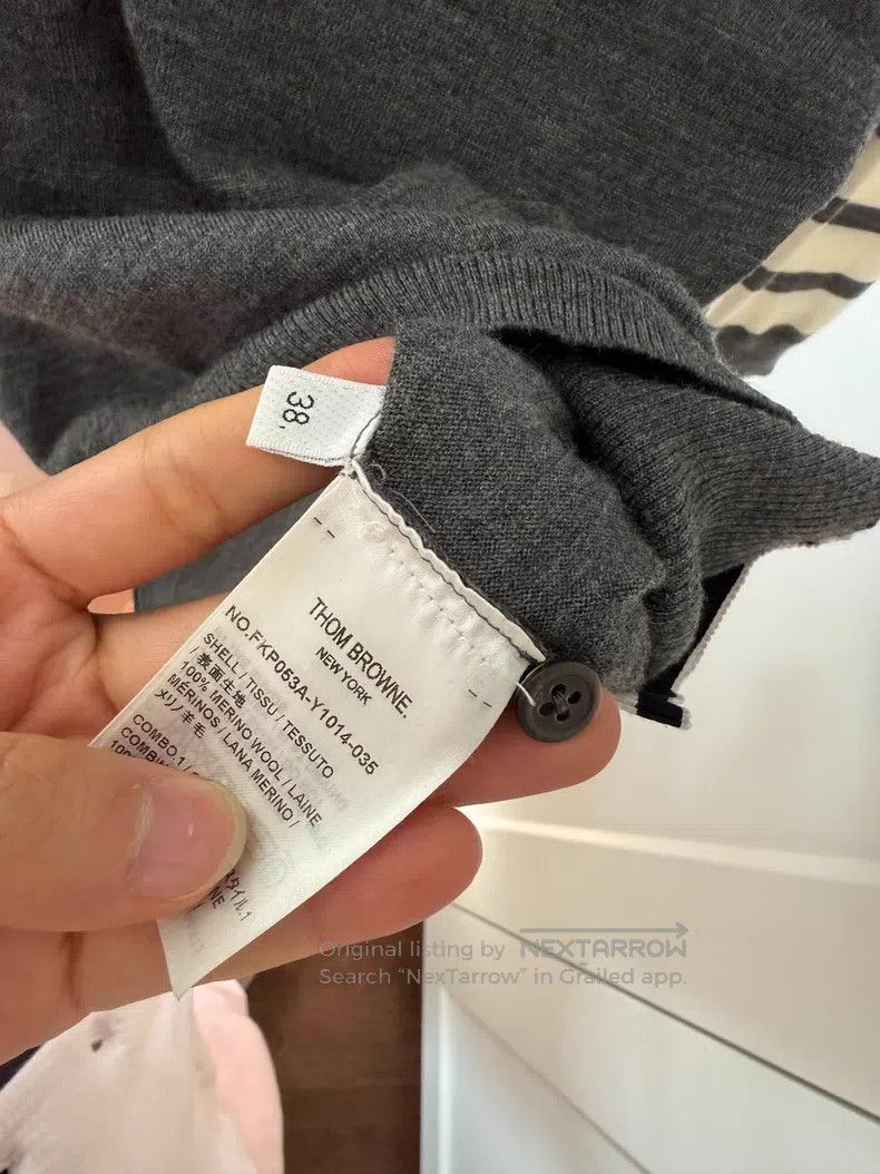 Thom Browne Thom Browne Four Stripe Wool Knit Sweater, Medium Gray Size XS / US 0-2 / IT 36-38 - 3 Thumbnail