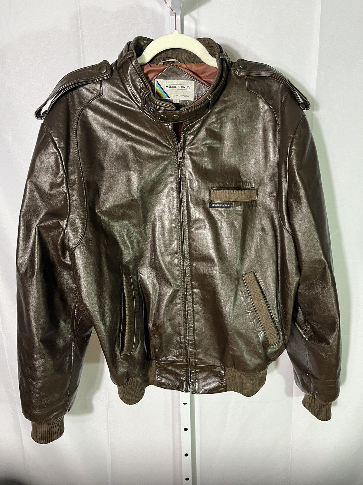 Members Only MEMBERS ONLY Vintage Brown Leather Jacket Size US S / EU 44-46 / 1 - 1 Thumbnail